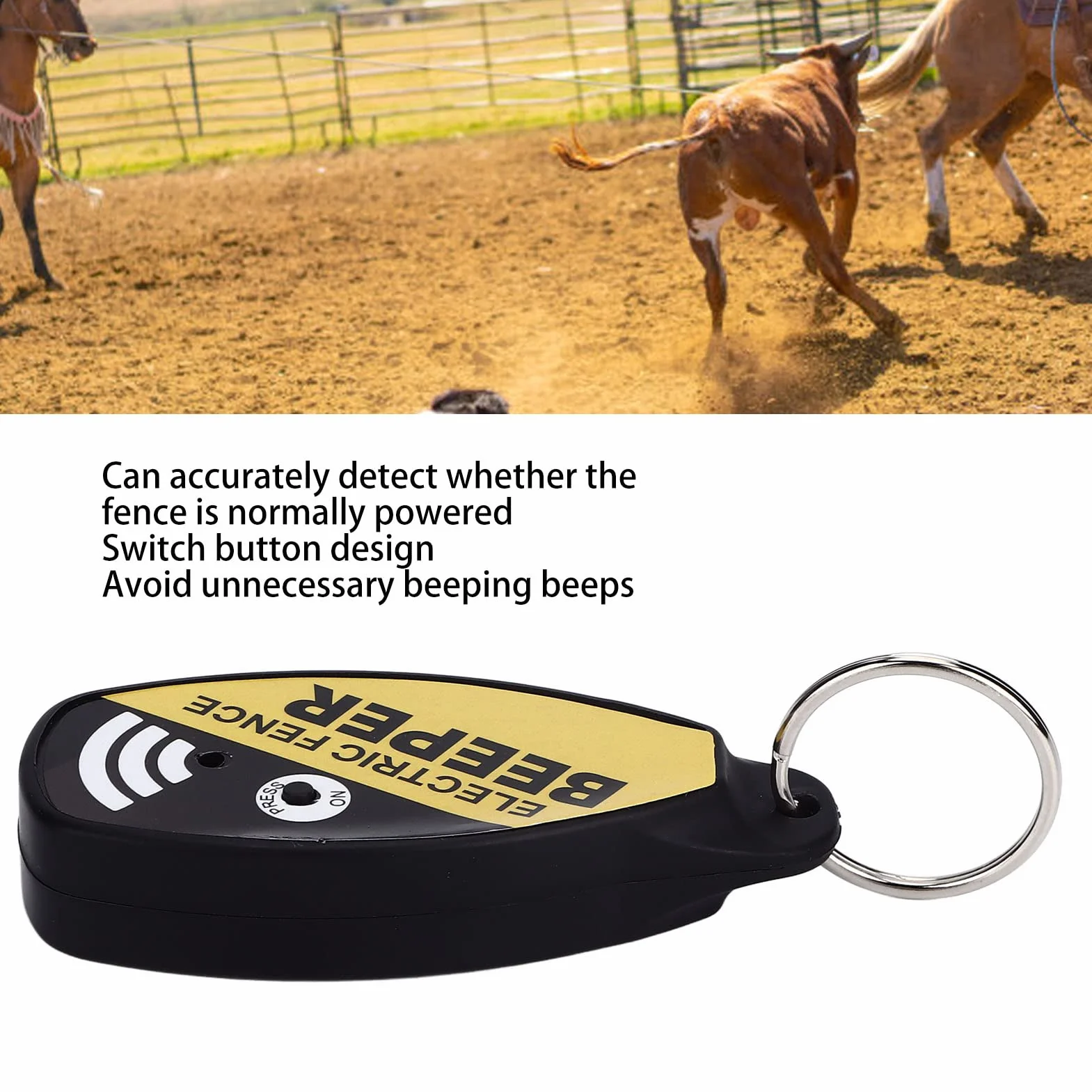 Probador de Cercas Eléctricas, Probador Eléctrico Digital ABS de Alto Voltaje para Granjas, Jardines, Ovejas, Mascotas, Caballos, Ganado, Cercas Eléctricas