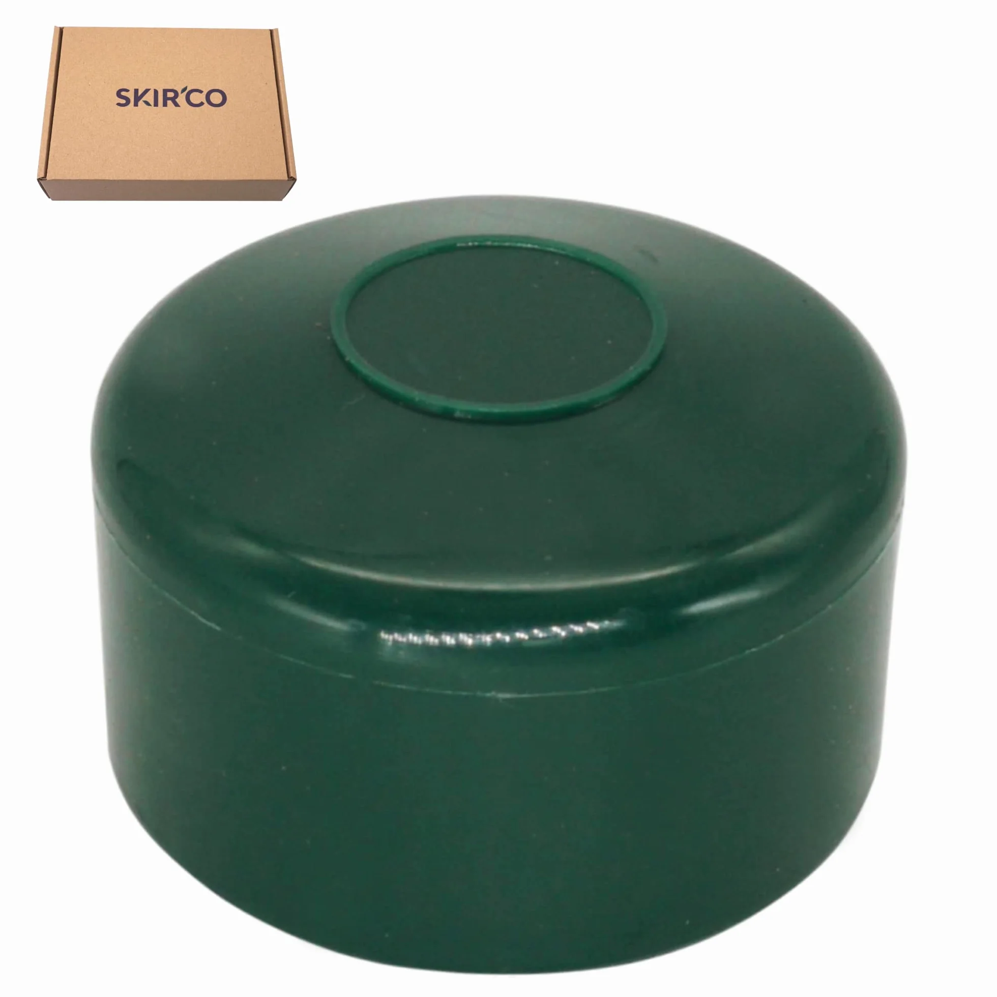 SKIR'CO (30 piezas) Tapas de postes de valla, tapas redondas de plástico verde de 48.3 mm para postes redondos de pared gruesa, cubiertas de postes de valla, verde musgo RAL 6005