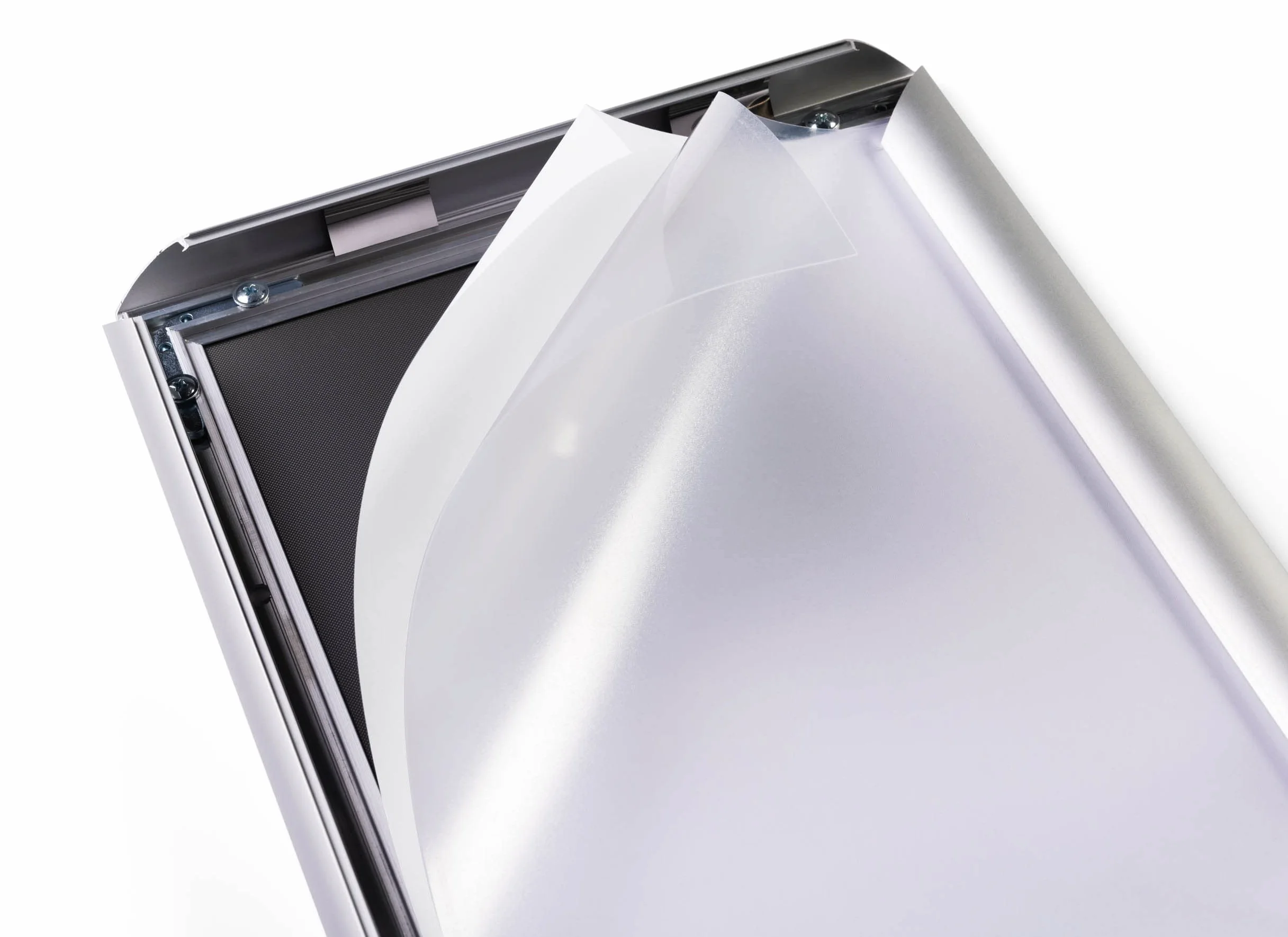 Marco a presión de aluminio A3 autoadhesivo anodizado plata 1 pieza