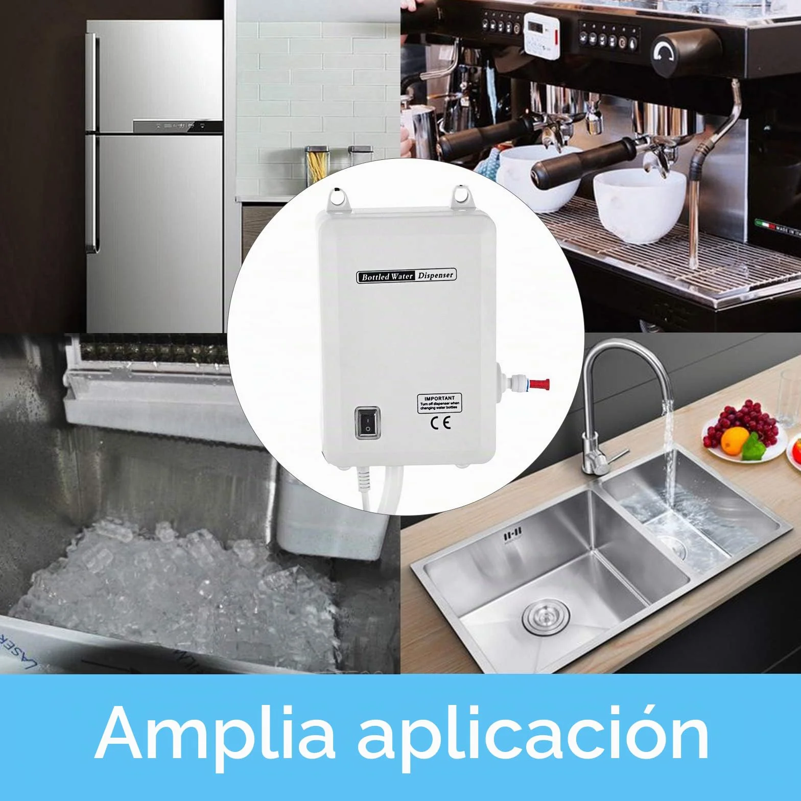 Bomba Dispensadora de Agua Eléctrica de 3.8L con Tubería de PE de 20 Pies
