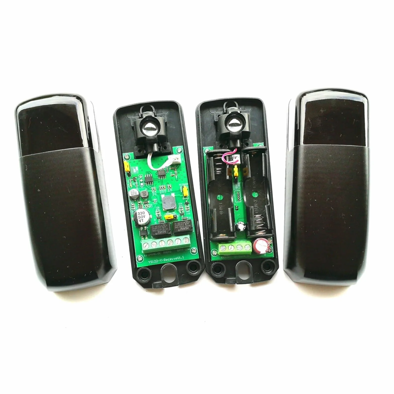 Abridor automático de puerta corrediza, Sensor infrarrojo seguro for puerta automatizada, modelo 122, con batería, oscilación, corredera, puerta de garaje y fotocélulas infrarrojas de seguridad Fácil