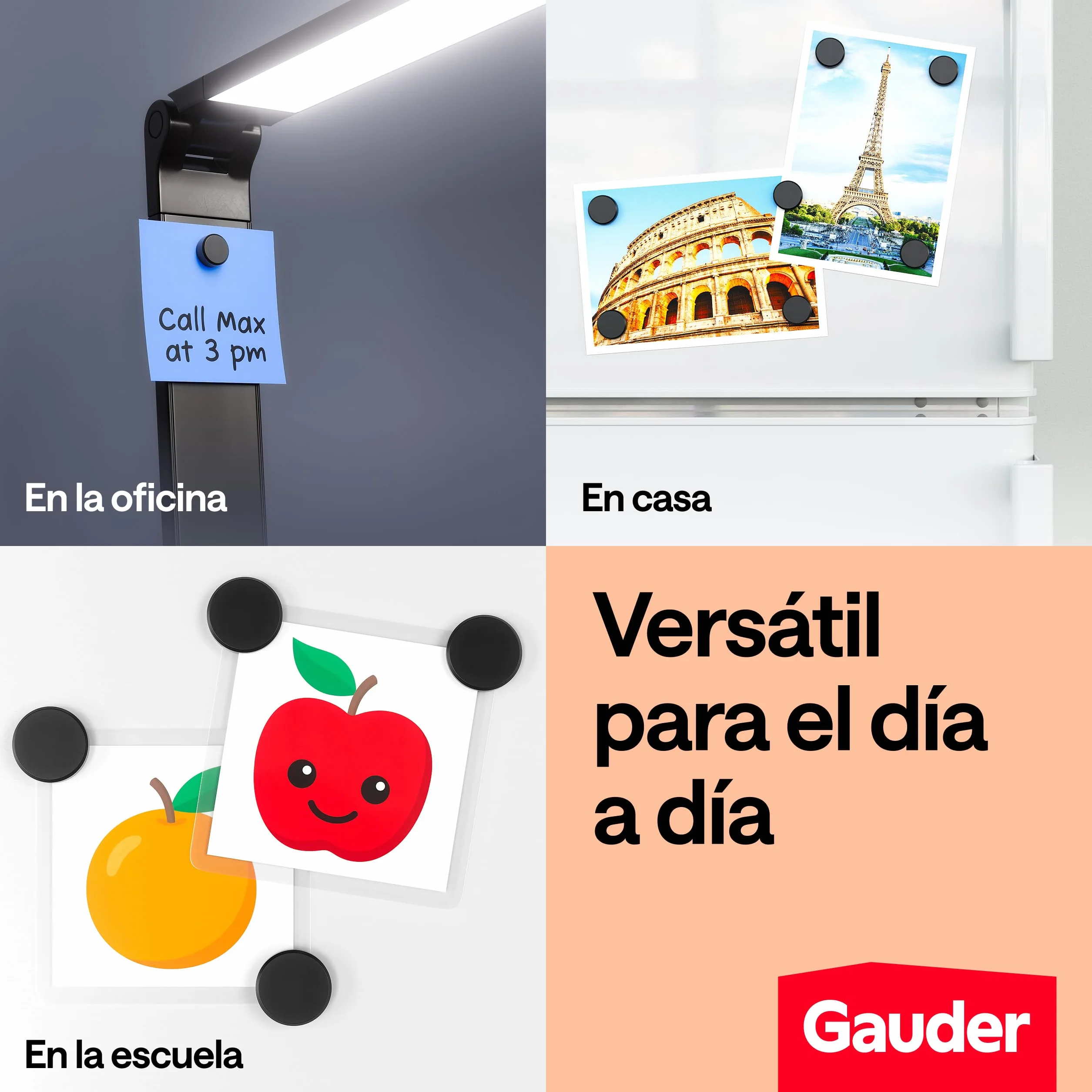 GAUDER Imanes para Pizarra Blanca 100 piezas 12 x 5 mm Discos Magnéticos Redondos Fuertes