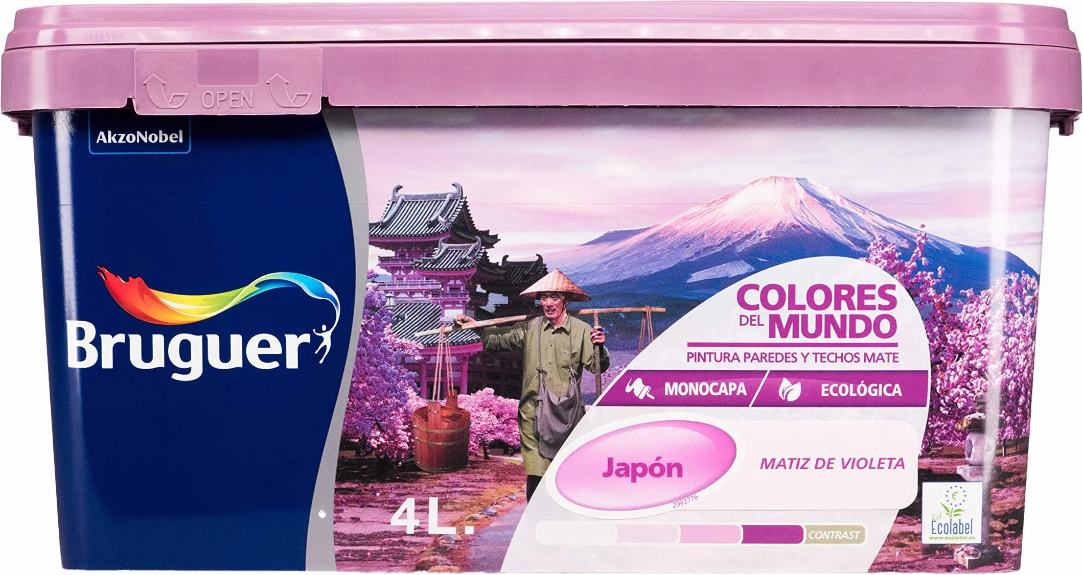 Bruguer Colores del Mundo Pintura para paredes monocapa Japón Matiz de Violeta 4 L