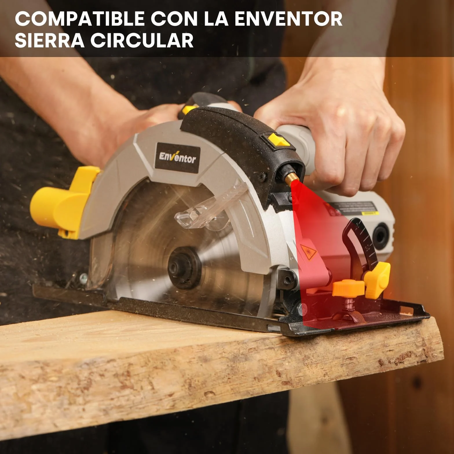 Enventor 3PCS Hoja de Sierra Circular 24T/40T/60T, 185mm x 20mm, Punta de Carburo de Tungsteno, Hoja de Sierra Circular de Mano para Madera, Compatible con Enventor Sierras Circulares