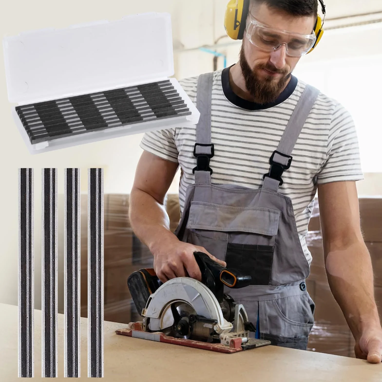 10 Piezas 82mm Juego de Cuchillas HSS para Cepillo Eléctrico (82x5.5x1.2mm), Repuesto para Bosch, Cepillos de Madera Manuales y Máquinas de Carpintería