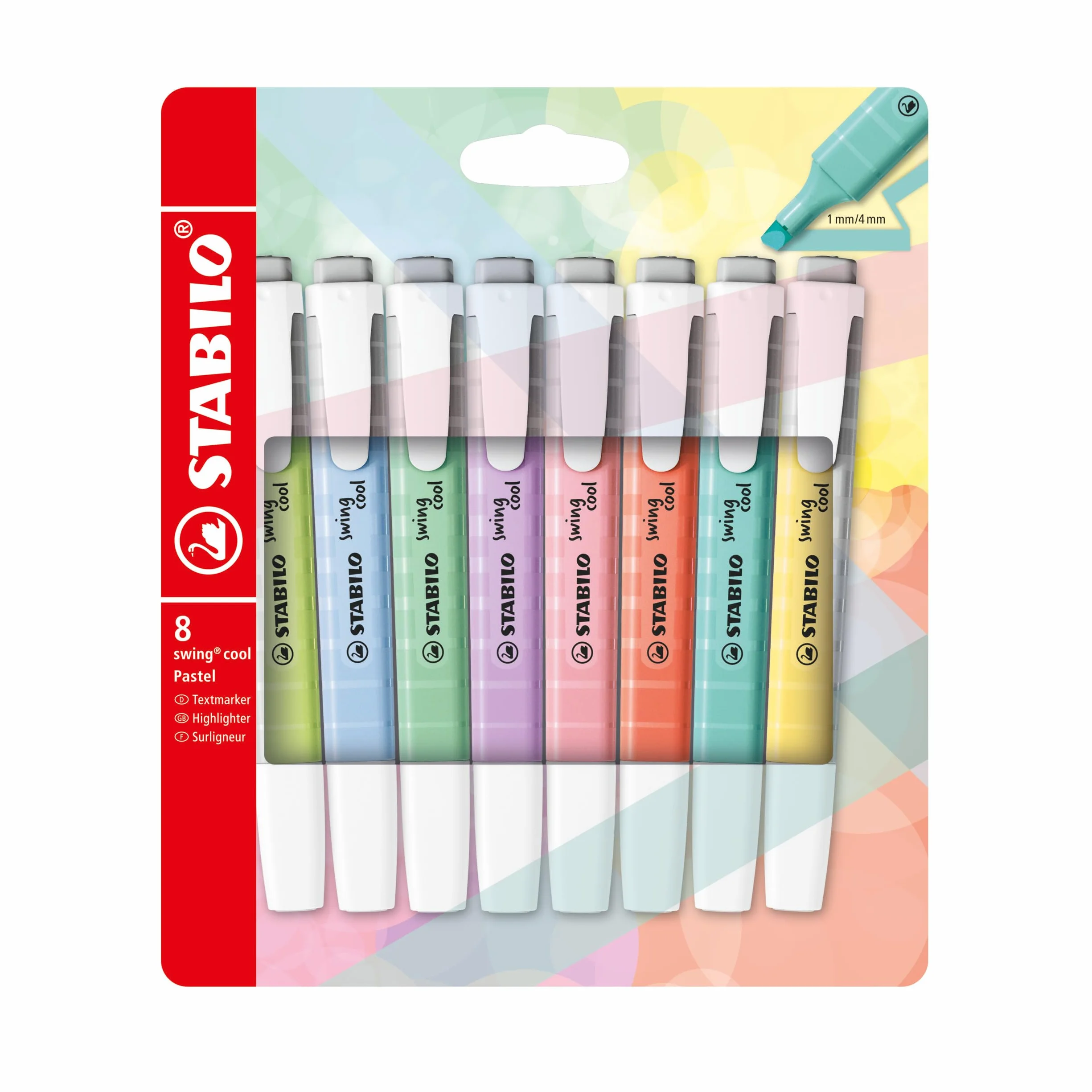 STABILO swing cool Pastel Marcador Estuche 8 colores