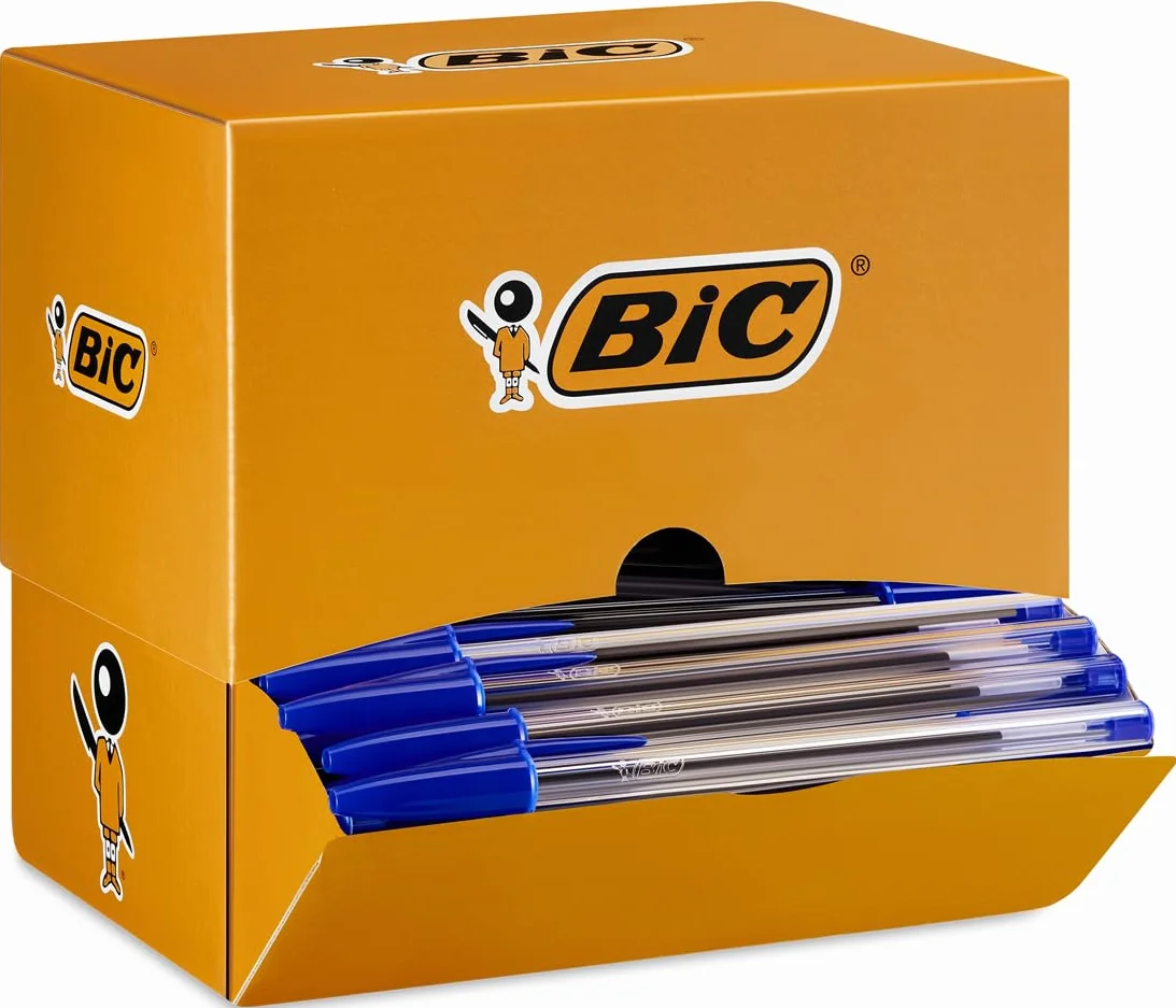 BIC Cristal Original bolígrafos punta media 1.0 mm caja 150 unidades azul