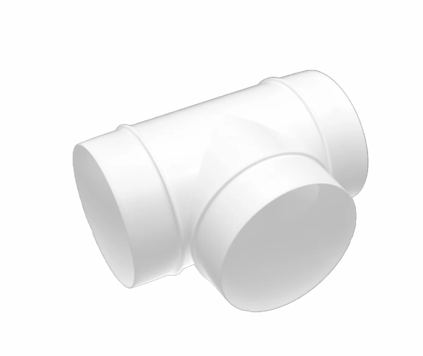 H&C VENT 100mm Conector Pieza en T para Ventilación │ Tubo Aire Acondicionado PVC │ Para Tubería Flexible o Sólido │ Conector de Manguera │ Extractor de Baño Cocina Tubo Rejilla Secadora Ventilador