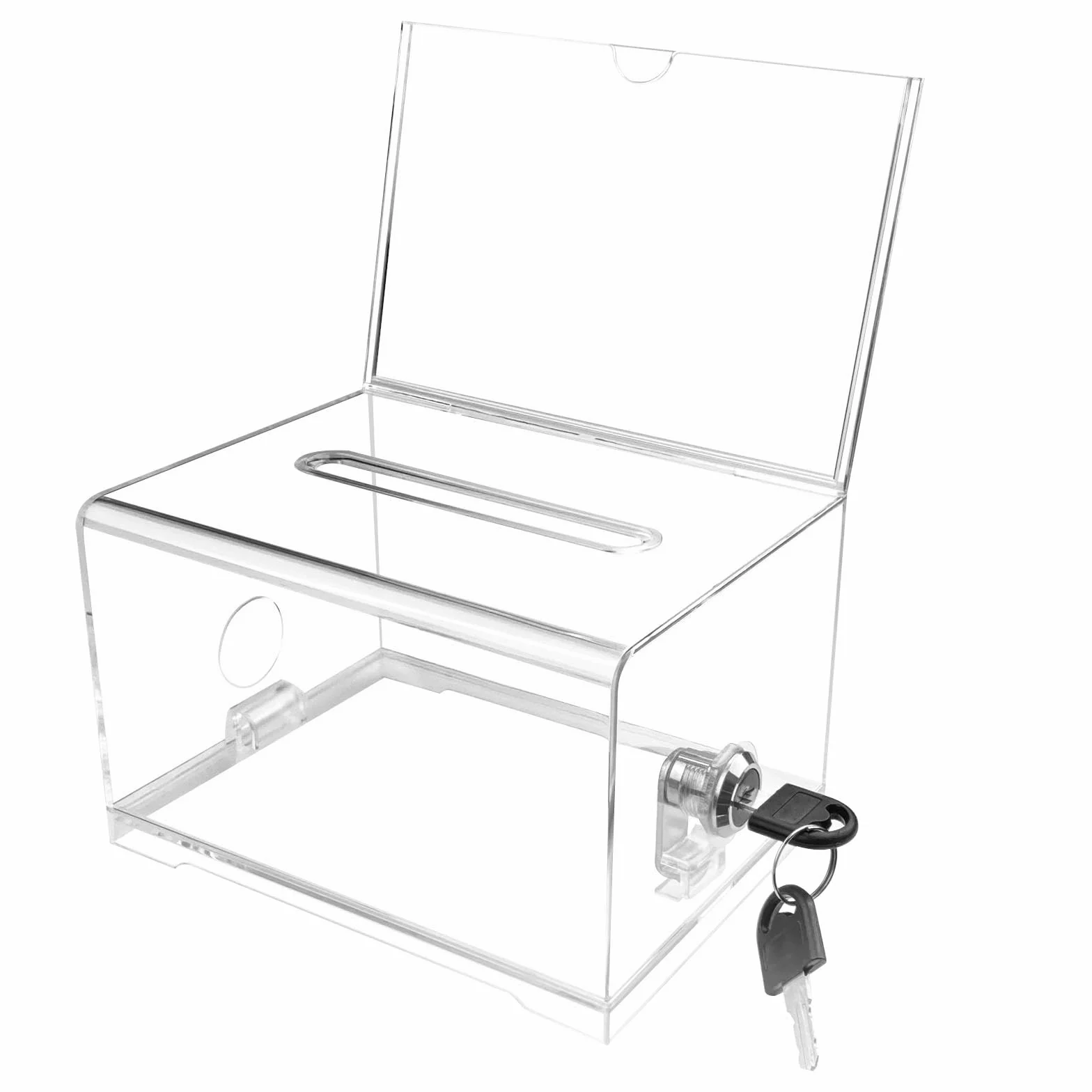 Urna Metacrilato Votaciones, Caja para Recoger Opiniones, Caja de Sugerencias de Donaciones, Caja de Donación con Llave, Buzón de Sugerencias, para Boletos de Rifa, Boletas, Hucha y Más