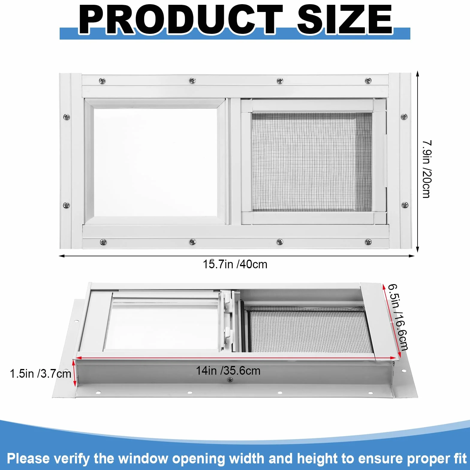 Kathfly 1 paquete de ventana de sótano para el hogar de 40,6 x 20,3 cm, mini ventanas de sótano de repuesto con malla de vidrio y tornillos para cobertizos y graneros del hogar