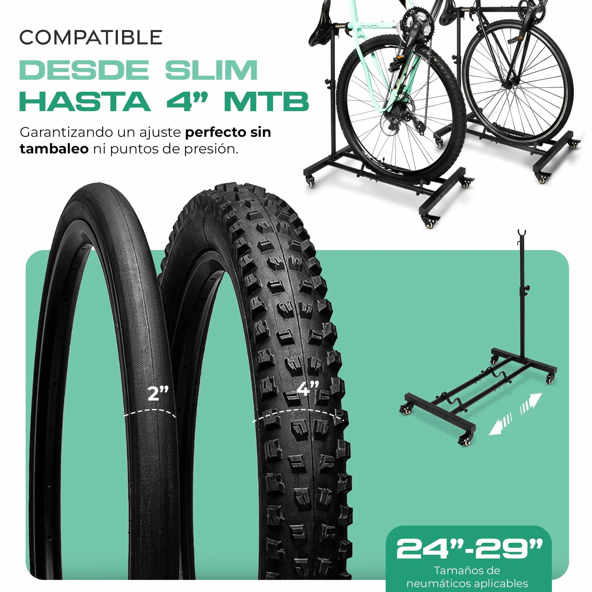 Genérico CHIROS Soporte Bicicletas Suelo Vertical Aparca Bicis de Suelo Casa Garaje