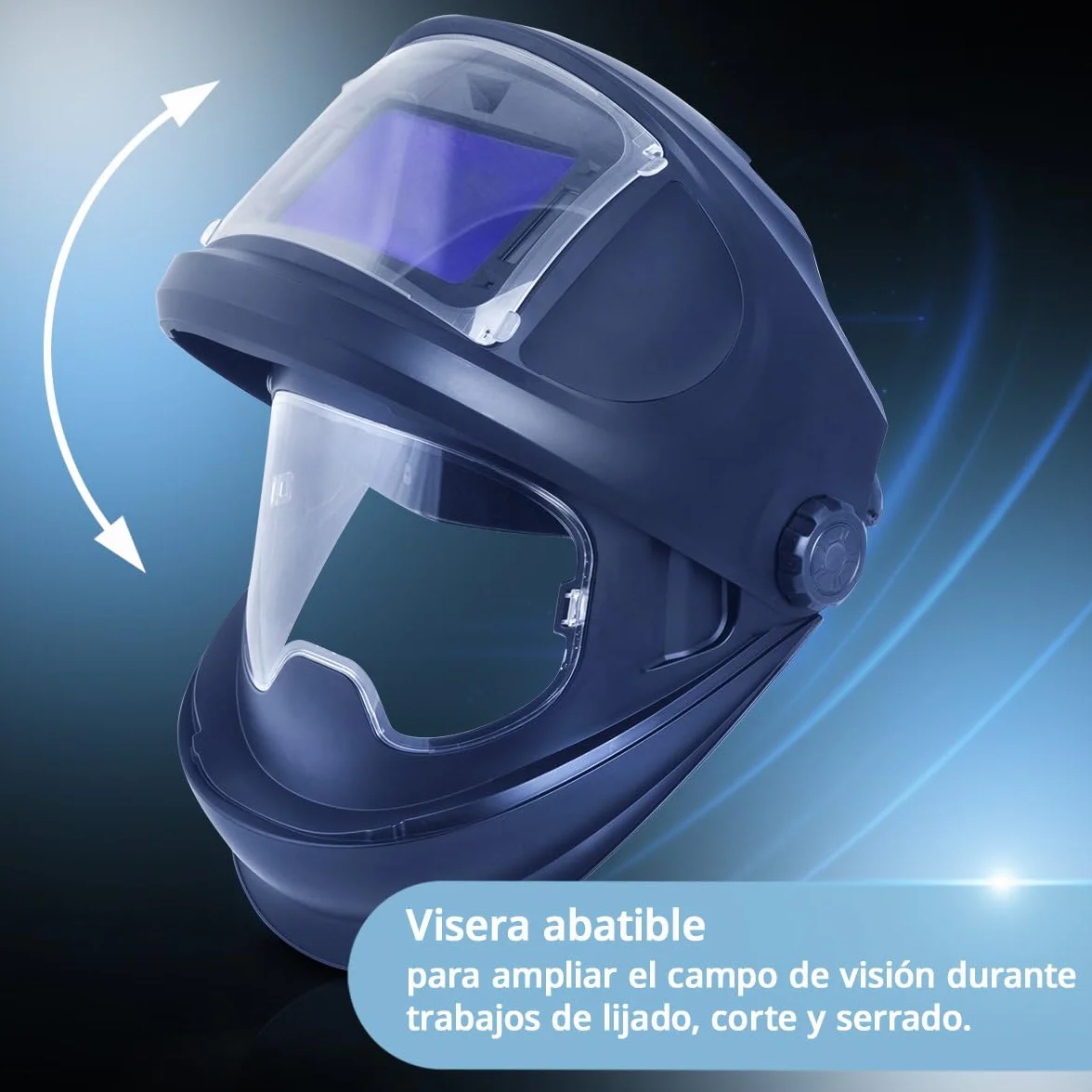 STAHLWERK Master Air - Casco de soldadura automático 3 en 1 con entrada de aire fresco, control de función por Bluetooth, reproducción de color verdadero, oscurecimiento DIN 4 a DIN 14, clase óptica 1