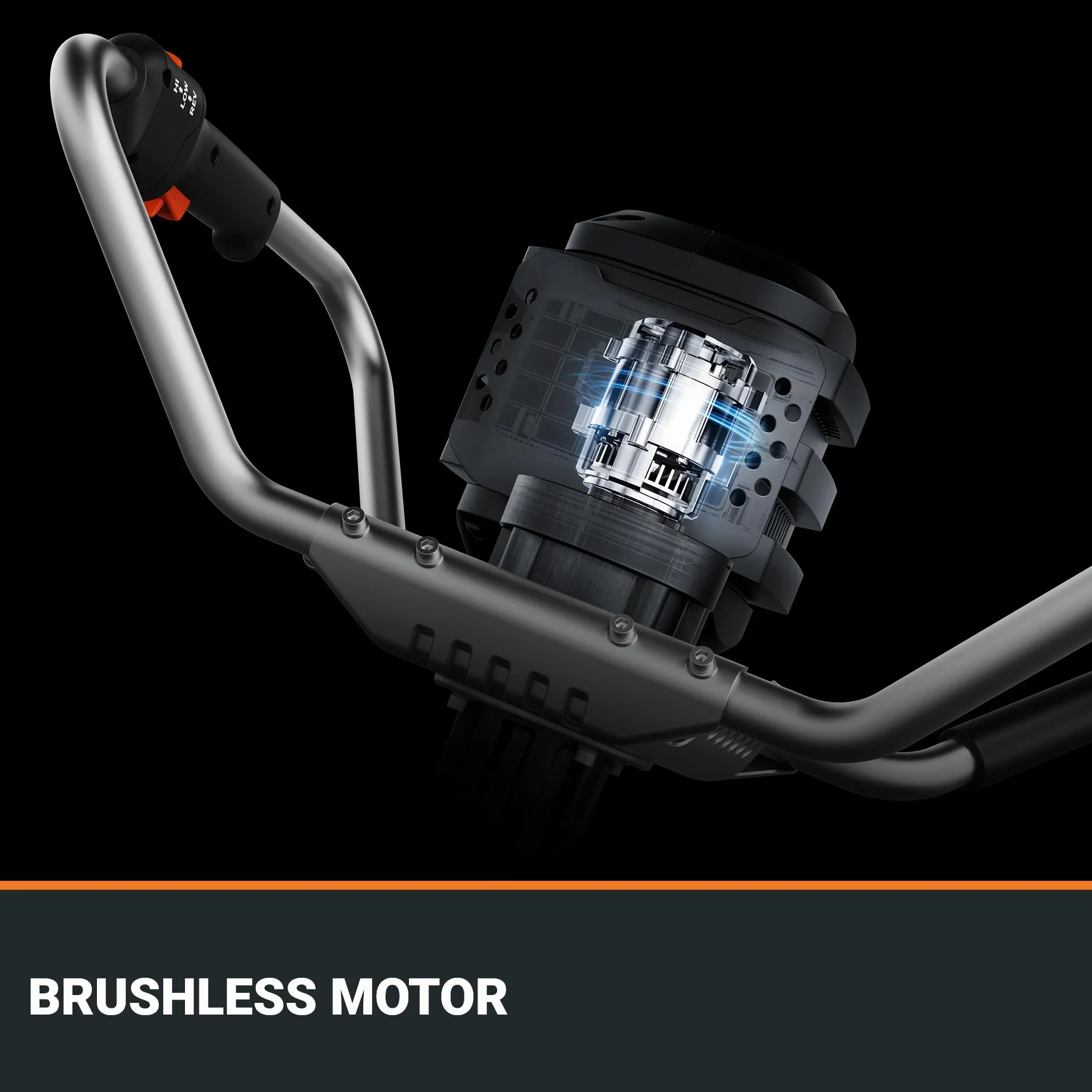 WORX - Barrera inalámbrica de 40 V WG865E.9, ideal para plantar árboles y cavar agujeros, motor sin escobillas y 2 modos, compacta y ergonómica, sin batería ni cargador