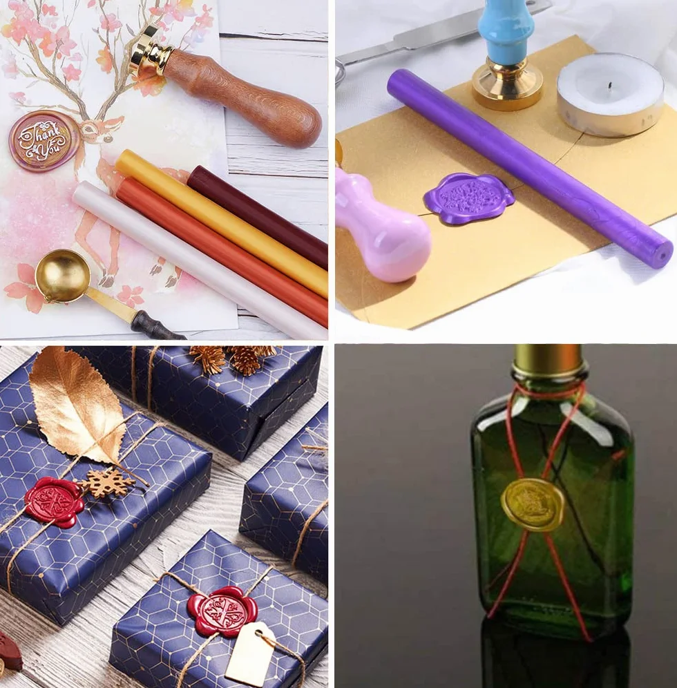 10 varillas de cera de sellado púrpura para sello de cera, barras de sellado AMTOL para pistola de pegamento, ideal para invitaciones de boda,sobres de tarjetas, envoltura de regalo.