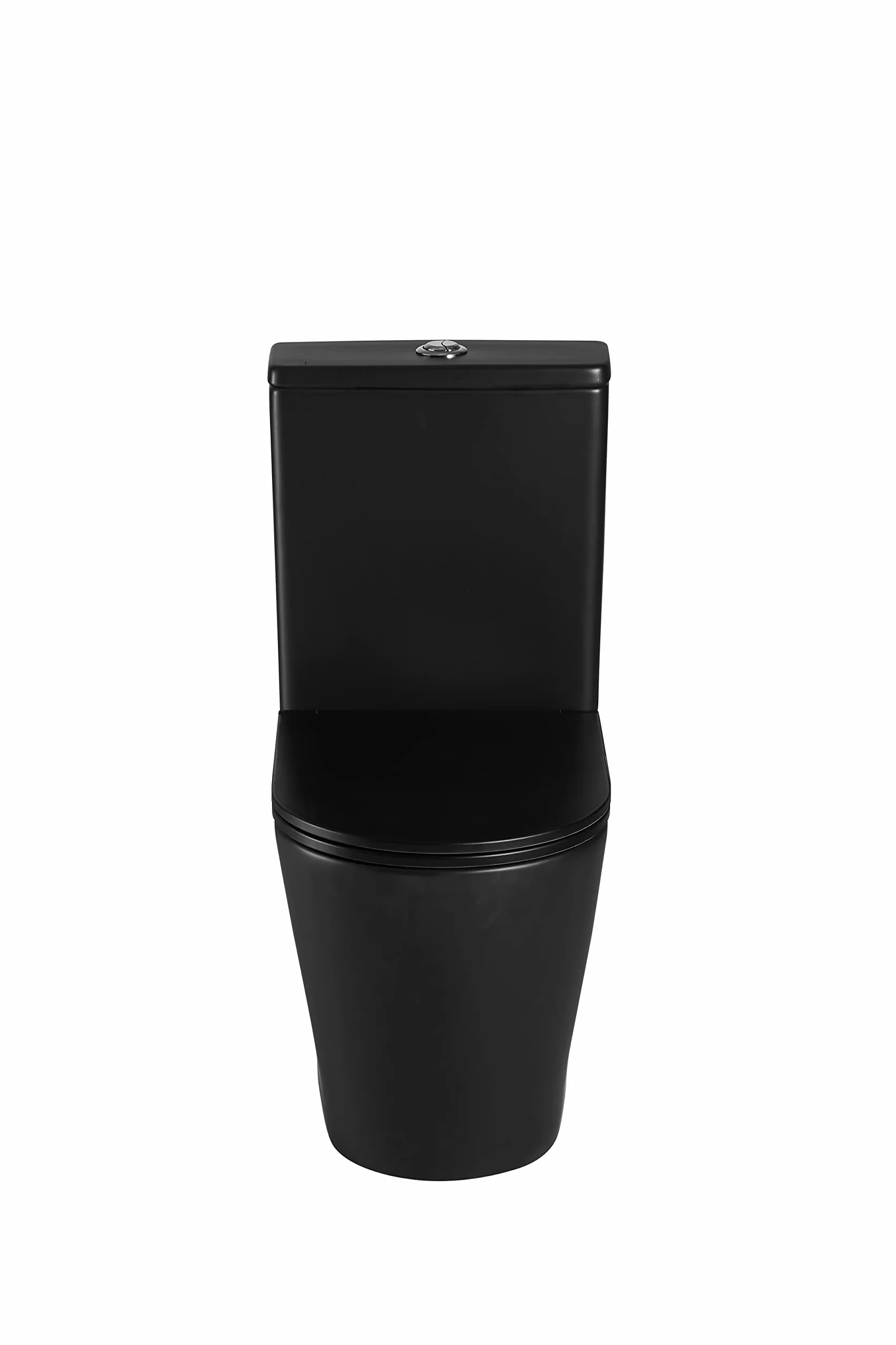 Inodoro BTW Turin Compacto | 7 Años de garantía | Color Negro Mate | 380x625x825 mm