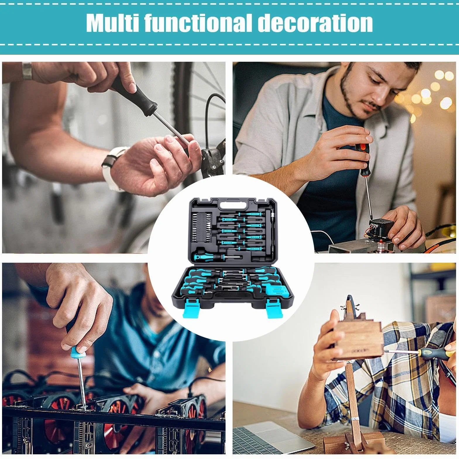 Juego De Destornilladores Con Puntas Phillips Y Planas Para Reparación | Juego de 43 piezas de destornillador con imantador Para Electrodomésticos Ordenadores