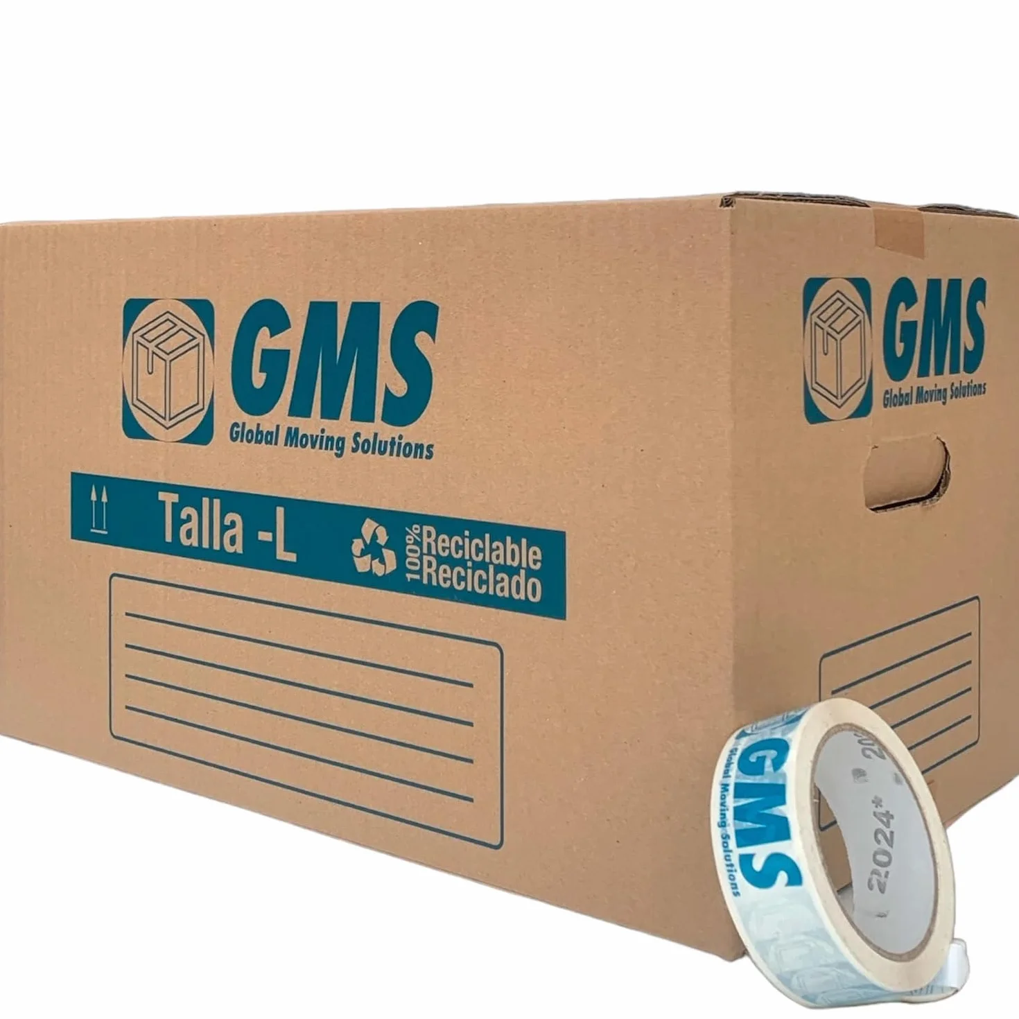 Cajas Mudanza 50x30x30cm Carton Gran Capacidad Precinto GMS Almacenaje Asas 20 Cajas