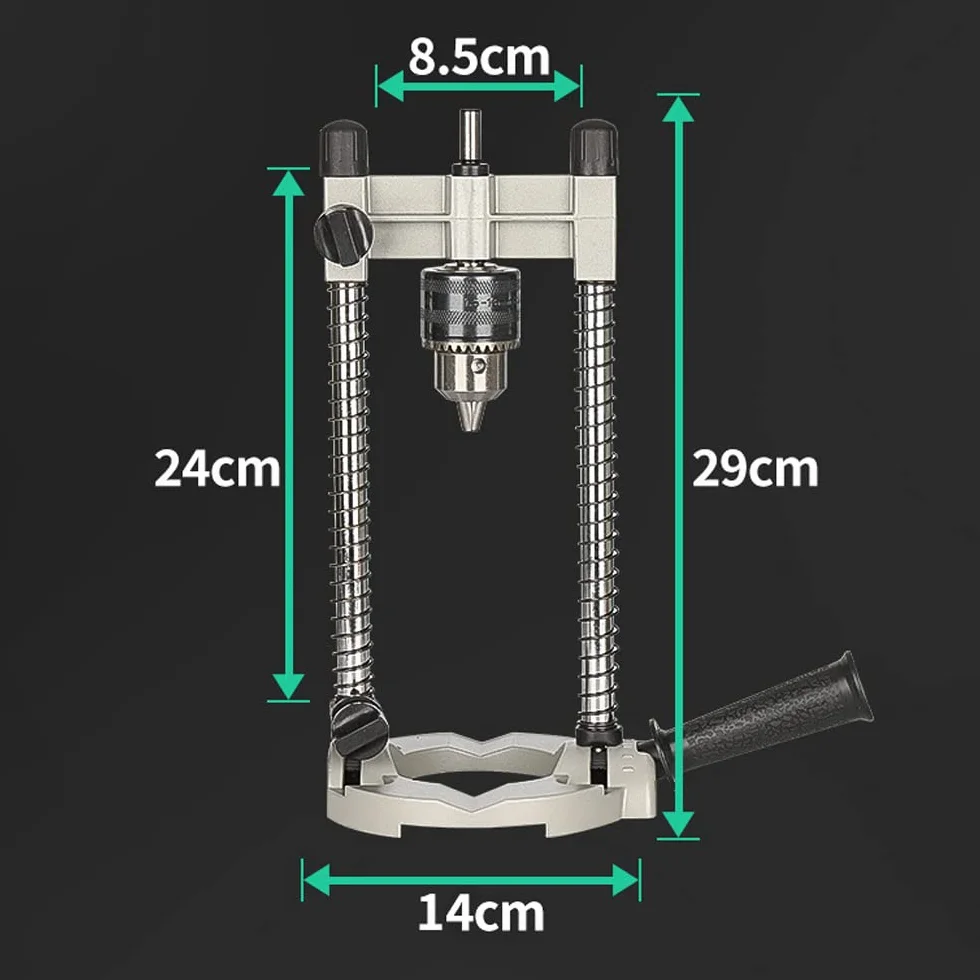 Soporte De GuíA De Broca MultiáNgulo, FáCil De Llevar, Alta Eficiencia, Soporte De Taladro Con Mandril De Taladro, áNgulo 45, 60, 75, 90°, Para PerforacióN De CarpinteríA, Apertura De TuberíA, Etc