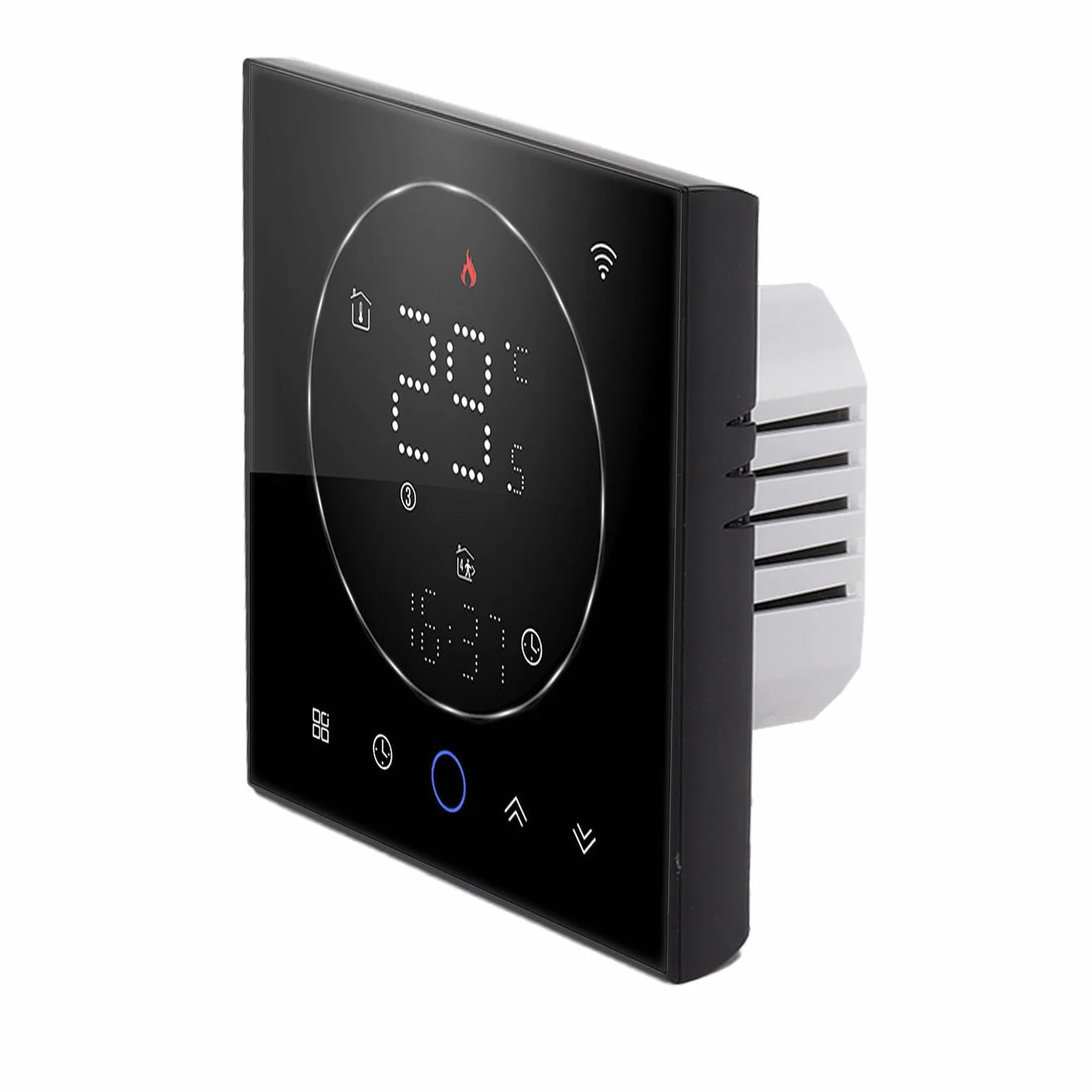 Fafeicy Termostato Inteligente Termostato Programable WiFi 95 a 240 V Pantalla LED a Color Control por Voz Alta Precisión para Calentamiento de Agua Control de Válvula de Agua y CA Uso Doméstico