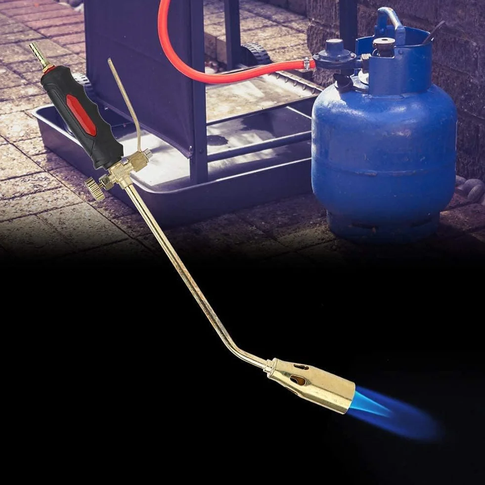 Herramienta De Soldadura Soplete Gas, Doble Apertura GX-35 Antorcha De Soldadura Hierro Y Latón Chapado, Antorcha De Soplete De Soldadura De Encendido Con Mango Cómodo,Cabezal De Antorcha De Soldadura