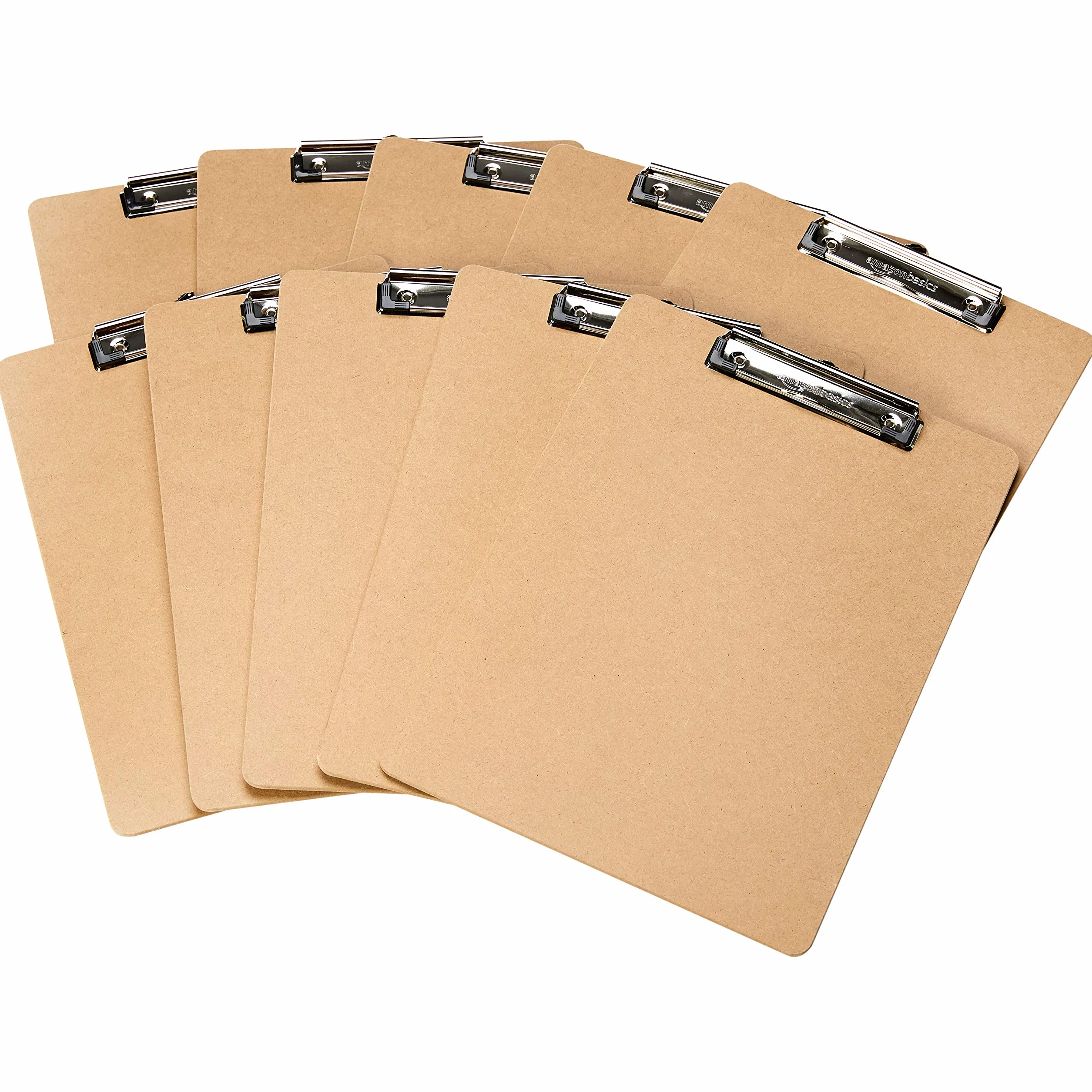 Amazon Basics Portapapeles rígido, Paquete de 10, Marrón