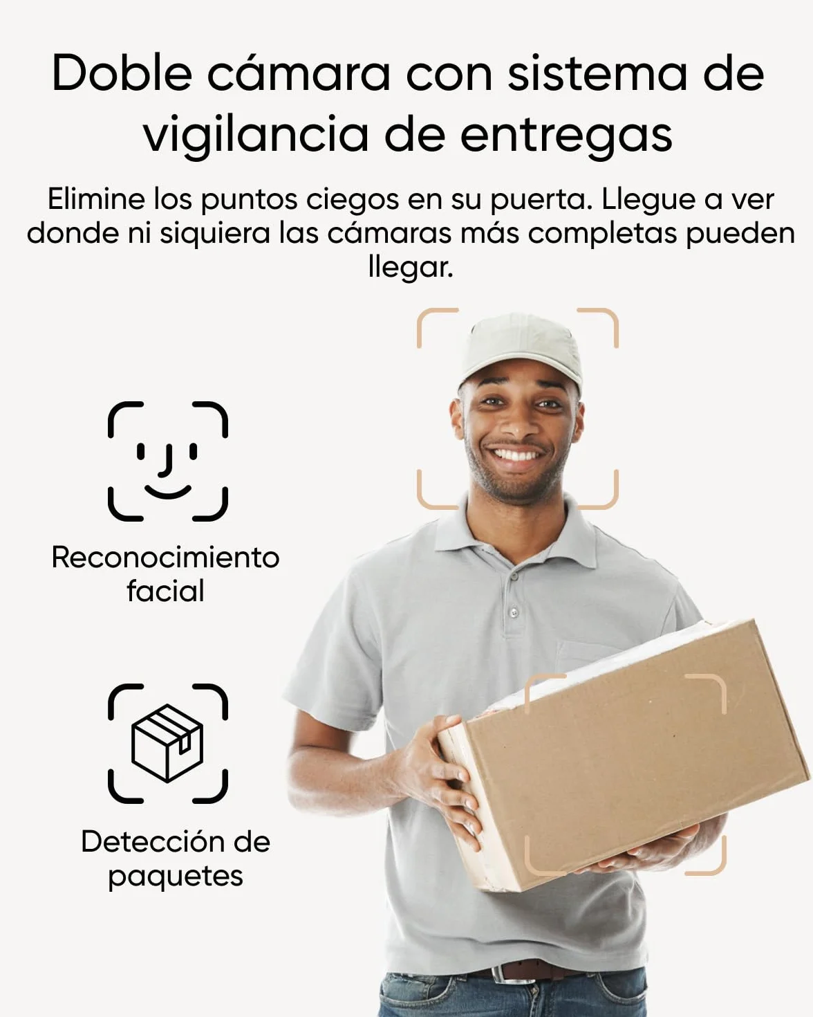eufy Security Video Doorbell E340, Cámara Doble 2K Full HD, Visión Nocturna a Color, Almacenamiento Local 128 GB, Sin Cuotas