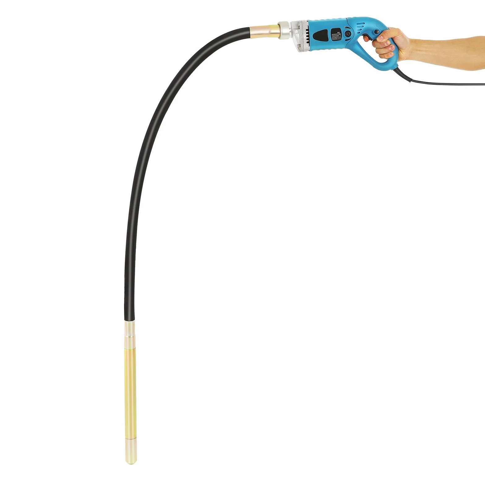 Vibrador eléctrico para hormigón, 220 V, 1300 W, 1,5 m de longitud de varilla de vibración, diámetro 3,5 cm, velocidad de ralentí 4300 rpm, para construcción de puentes, construcción de carreteras