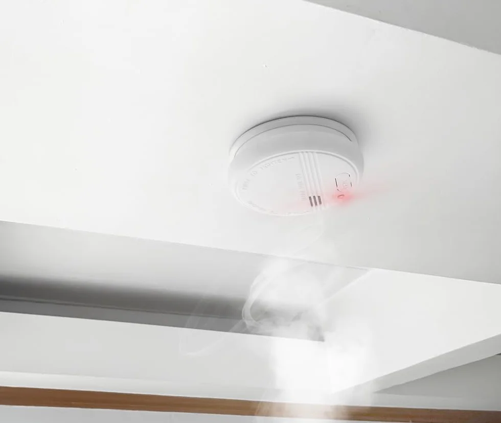 Garza - Pack de 3 Detectores de Humo Mini, Diseño Ultracompacto, Sensor Fotoeléctrico, Alarma 85dB, Batería 9V Incluida, Instalación sin Cables, Indicador LED y Botón Test