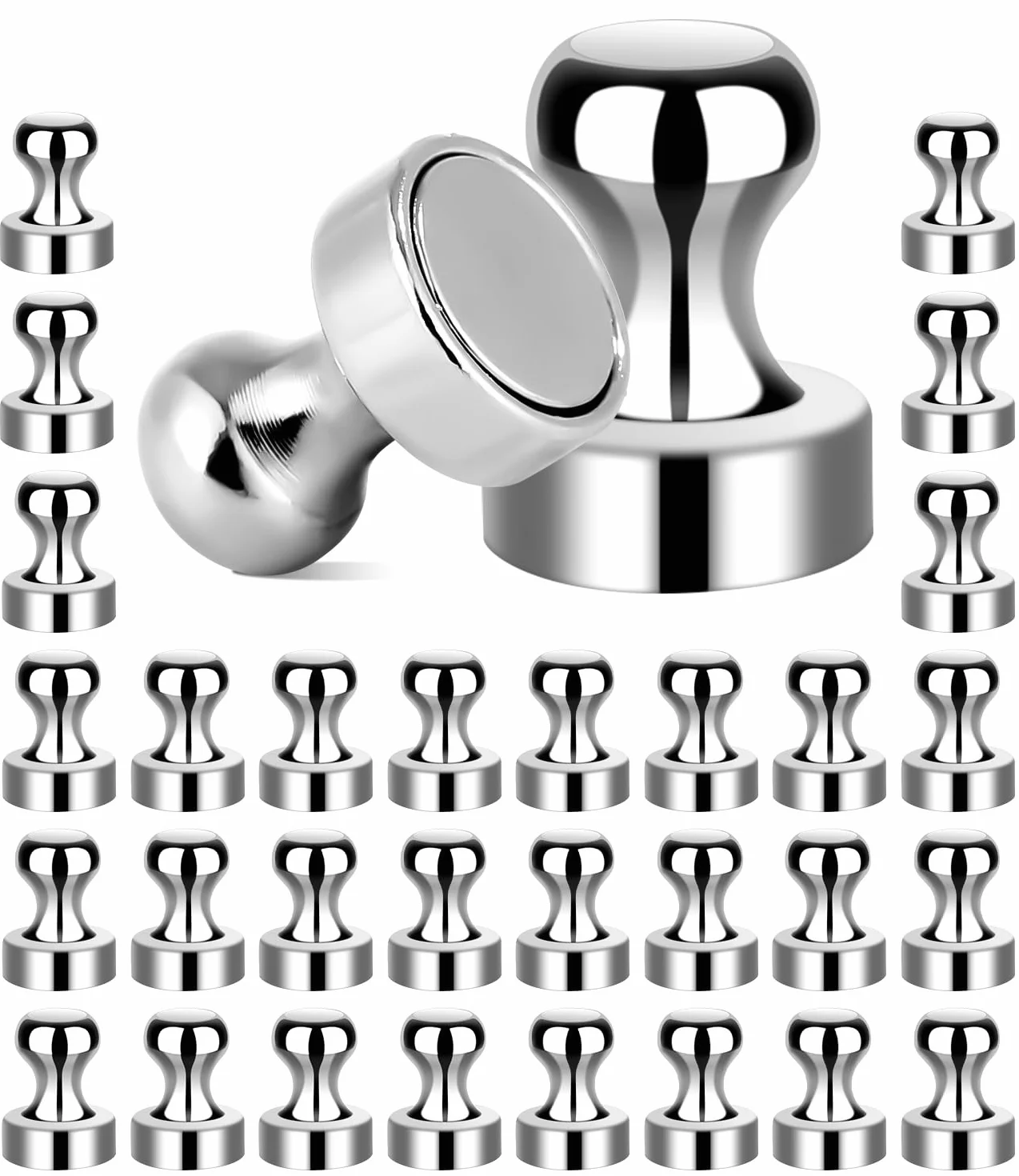 Imanes Neodimio Potentes 12X16mm 32 Piezas Imanes Pizarra Magnetica Nevera Cocina