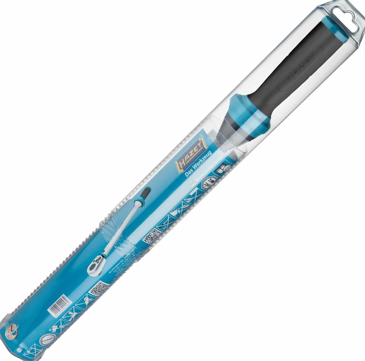 Llave dinamométrica HAZET 5120-3CT I Salida: cuadrado 12,5 mm, 1/2 pulgada, tolerancia: 3%, 30 dientes I Carraca reversible especial para vehículos industriales I 320mm