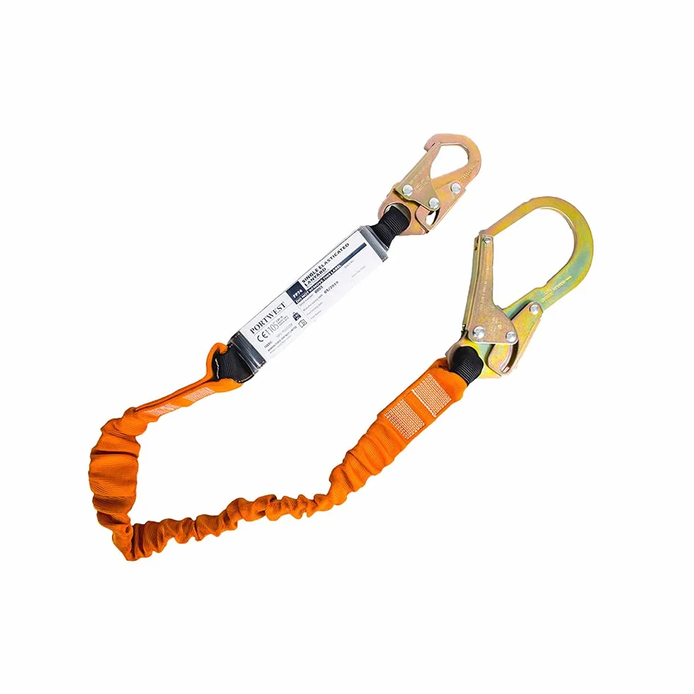 Portwest Línea De Amarre Sencilla 140Kg Con Absorbedor Negro/Naranja FP74K1R