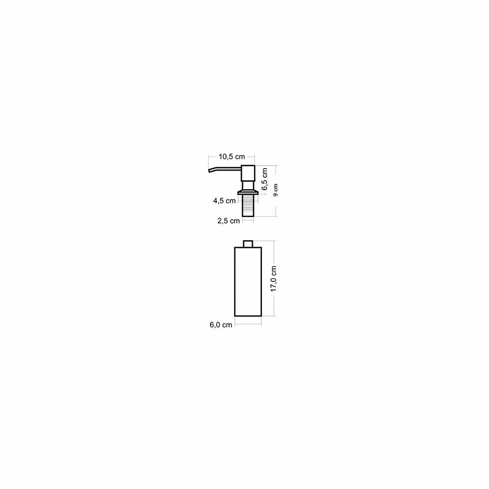 ADGO Dispensador de Jabón para Fregadero de Cocina 250 ml, Industrial para Garaje