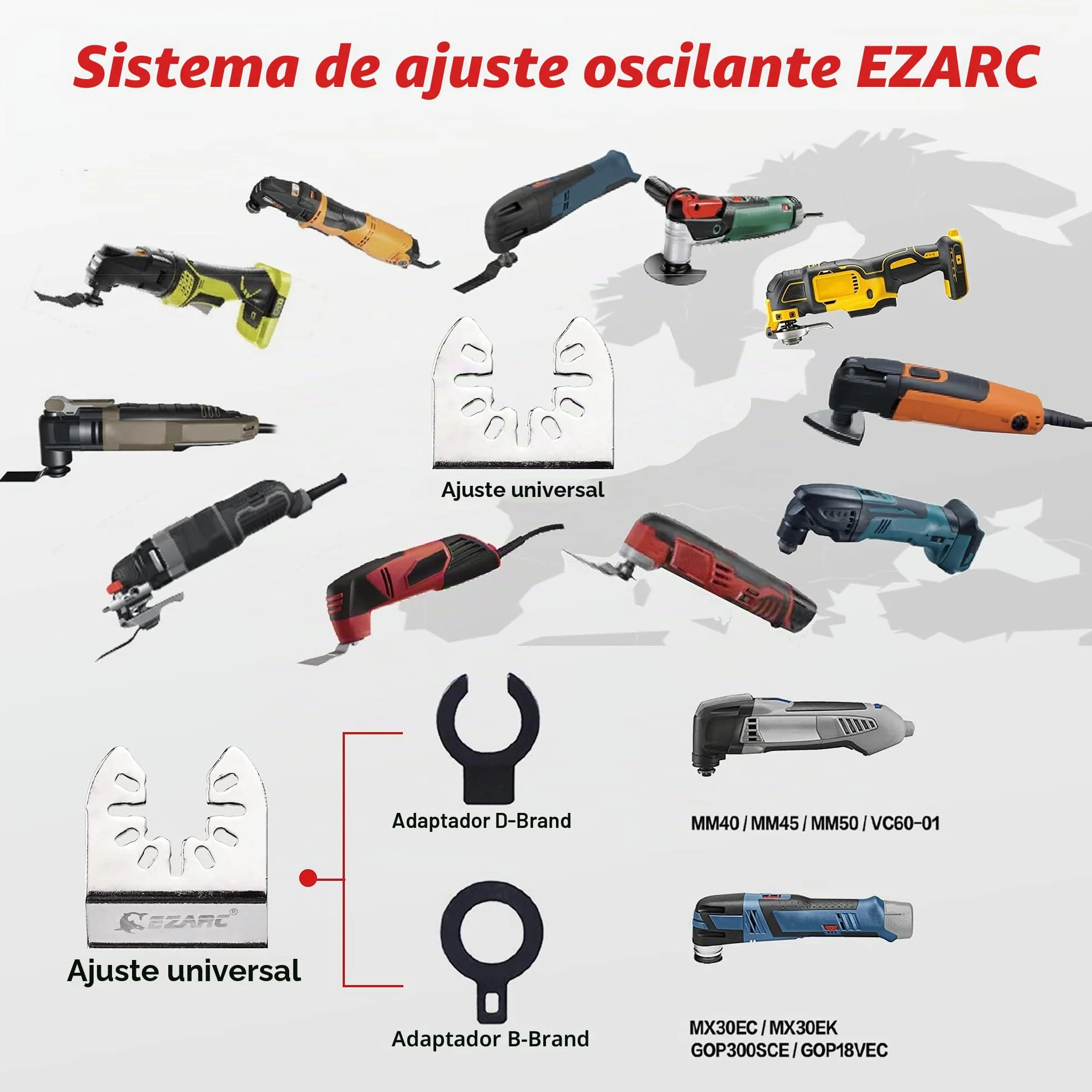 EZARC Hojas de Sierra Oscilante, 3 Piezas, Hojas de Sierra Oscilante de Diamante al Ras para Eliminación de Lechada, Limpieza de Mortero
