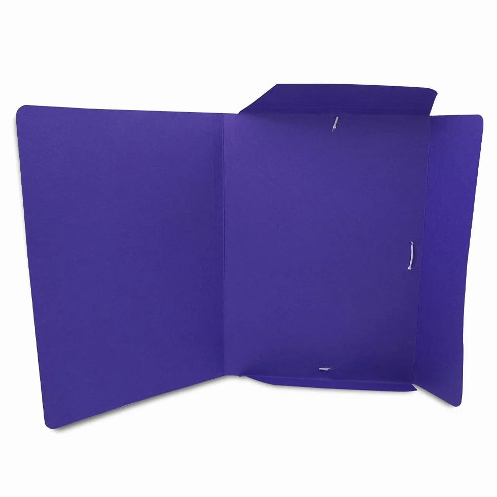 Carpetas de cartón A4 azul con solapas y goma elástica Pack de 20