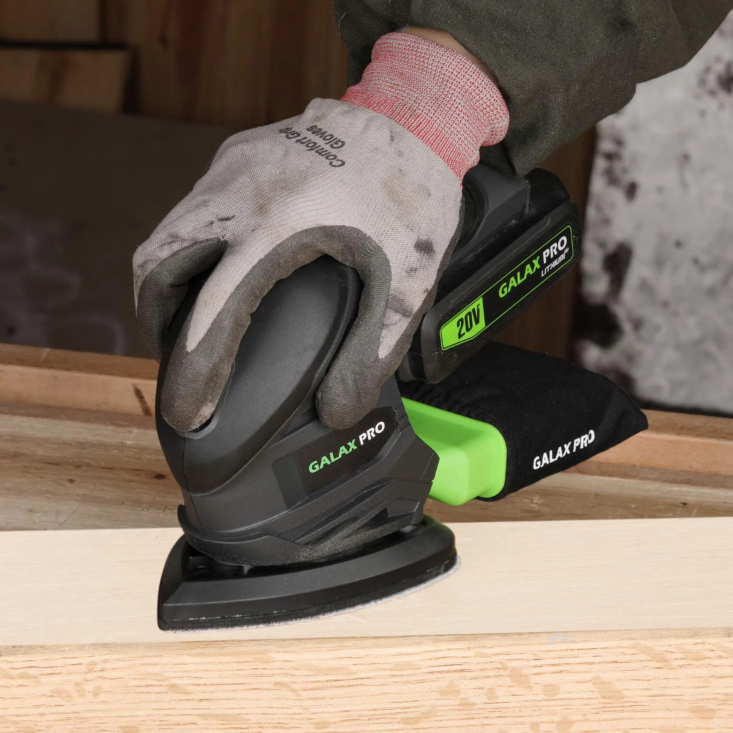 GALAX PRO Lijadora de Detalle Mouse 20V con Bolsa de Filtro,Velocidad 12,000 RPM Lijadora Madera incluye batería y cargador,20 Papeles de Lija