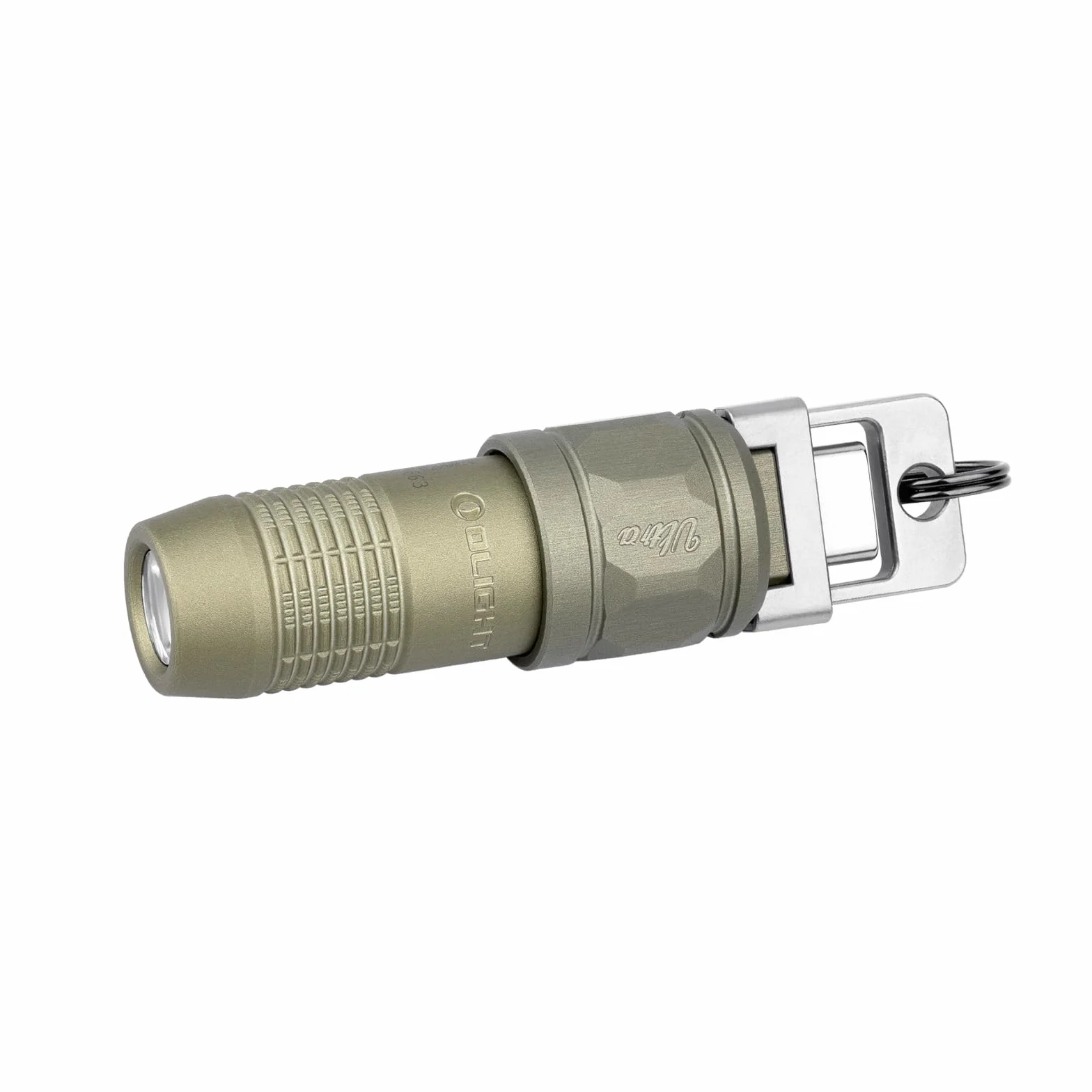 OLIGHT iUltra Linterna de llavero 80 lúmenes EDC Minilinterna USB-C Recargable con Base MagnéticaIntegrada, Linterna LED Compacta de Alto Rendimiento Para Uso Diario (Verde Oliva)