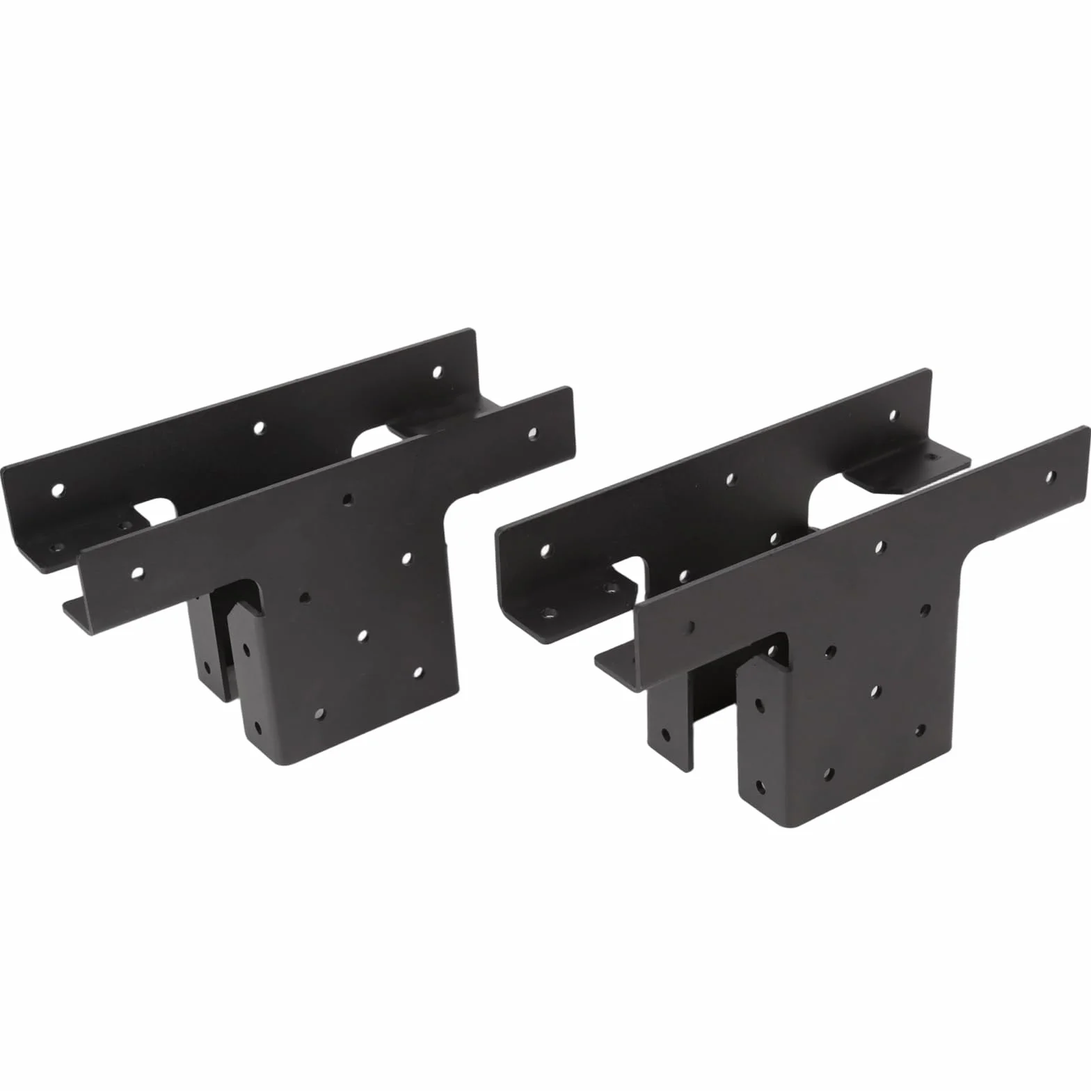 2 Pack 4”x4” (Real 3.5”x3.5”) Soporte Ajustable Heavy Duty en Forma de T, Conector Poste a Viga para Madera/Metal, Soporte Angular 3 Vías para Cenador, Cerca o Terraza