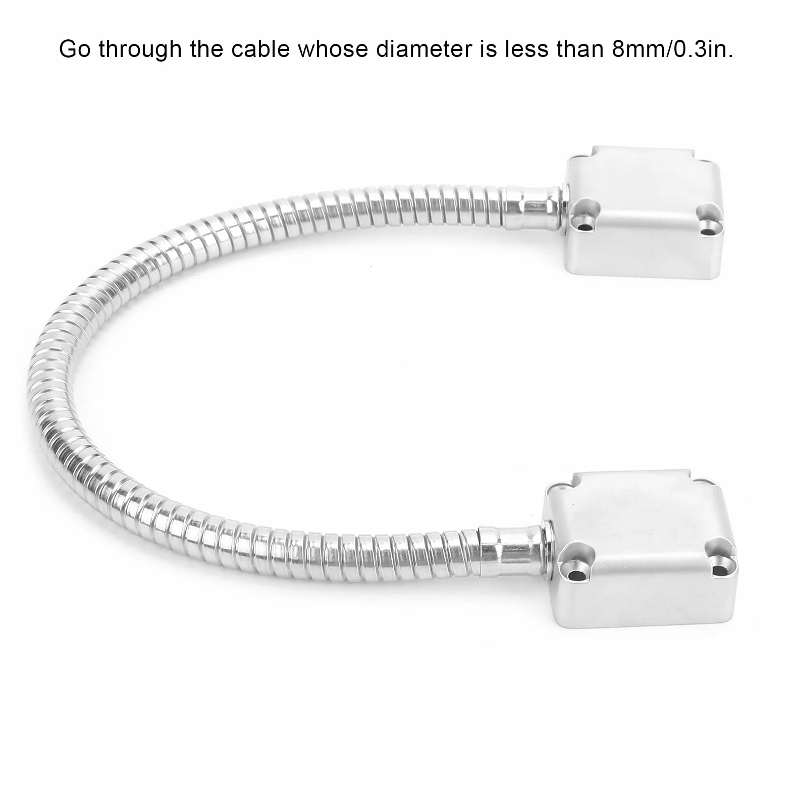 Protector de Cable de Alambre de Acero Inoxidable 401 - Tubo Corrugado para Puerta Blindada, Control de Acceso de Montaje Expuesto