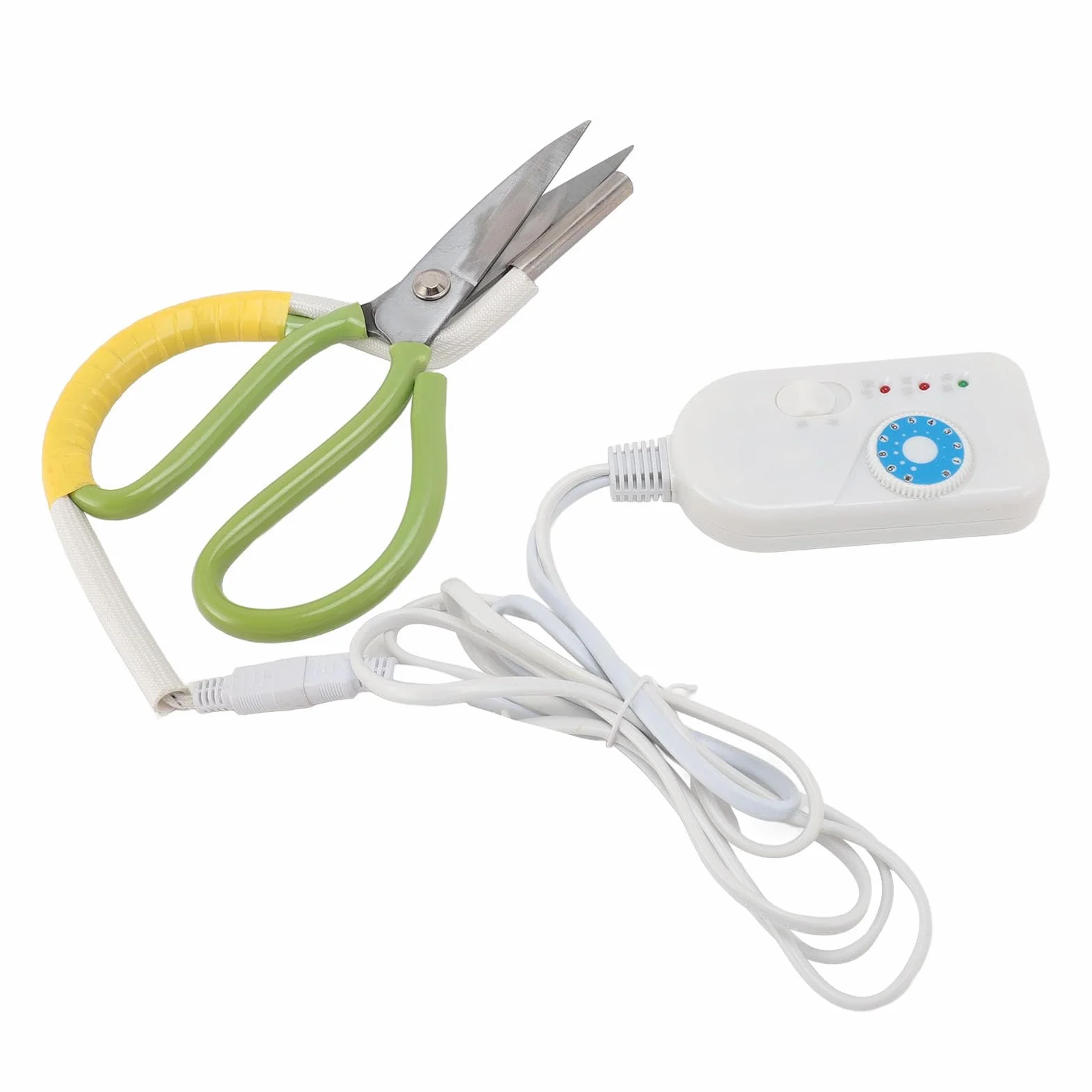 Tijeras para Tubos Calentadas, Tijeras Calefactoras Eléctricas con Hoja de Acero de 220 V para la Industria de la Confección Electrónica (Enchufe europeo AC220V 8A)