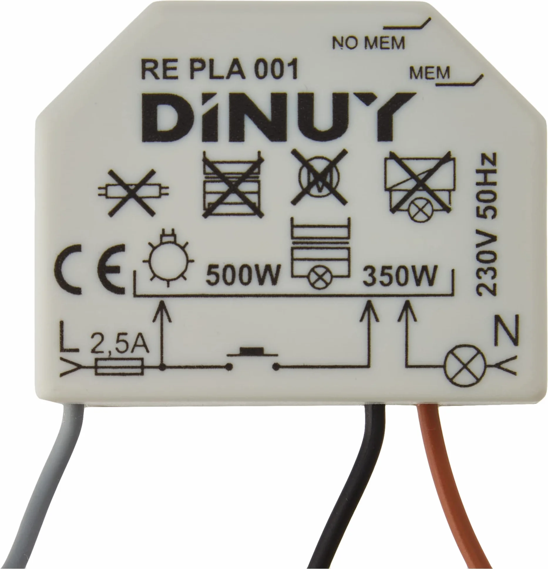 Dinuy regulador - Regulador intensidad 500w incandescente 350w halogena