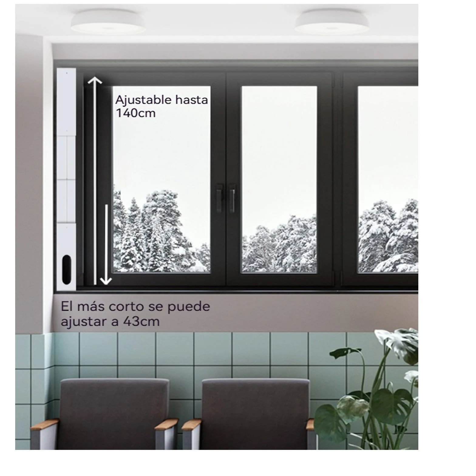 Kit de Ventilación de Ventana para Aire Acondicionado,sello de ventana para aire acondicionado,Portátil de Primera Calidad Optimizado para Paneles de PVC Deflectores de Viento Móviles