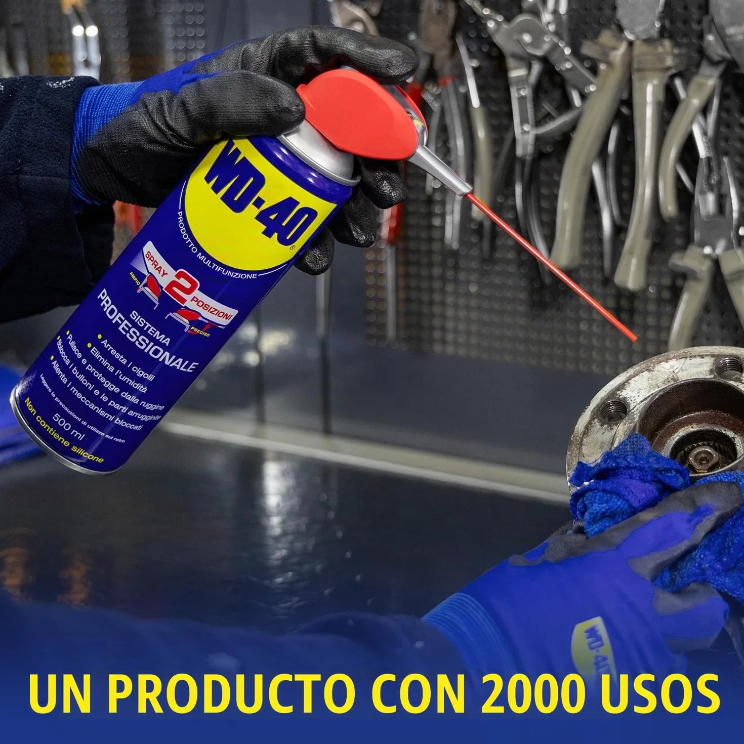 WD-40 Producto multifunción – Lubricante en spray con sistema profesional de doble posición, 500 ml, 6 unidades