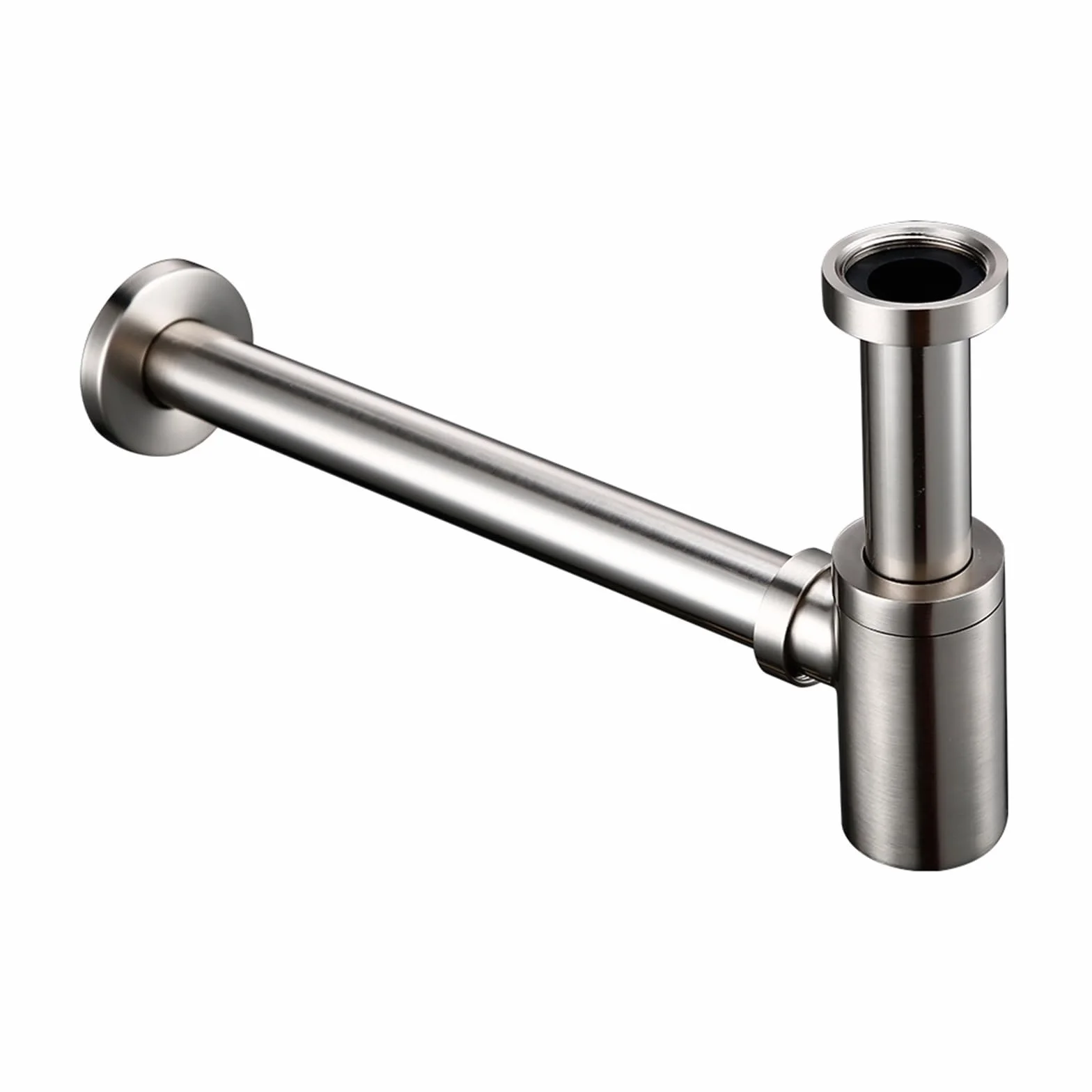 Sifón Para Lavabo Y Lavabo Sifón Lavabo Botella Plomería P-Trampa Latón dorado cepillado Euro Lavado Tubería Residuos Baño Lavabo Trampa. P-Trap (Color : Stainless Siphon)