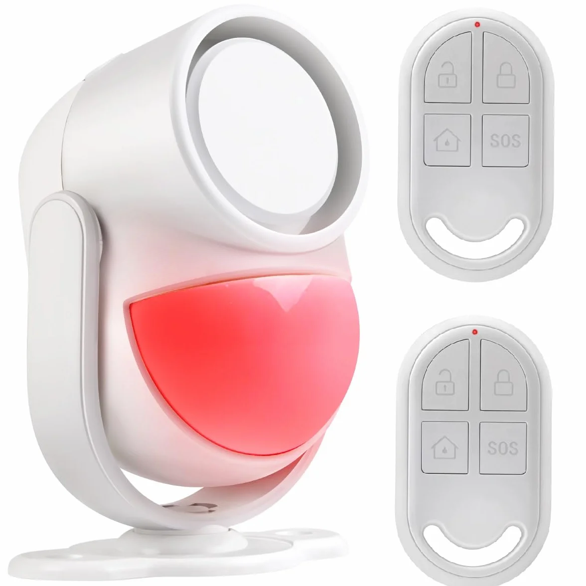 GALOOK Alarmas para Casa con 2 Control Remoto, Sensor de Movimiento con Alarma para Casa, Tienda, Oficina, Furgoneta, Garaje, Control Remoto Infrarrojo Sistema de Alarma Antirrobo, 125dB