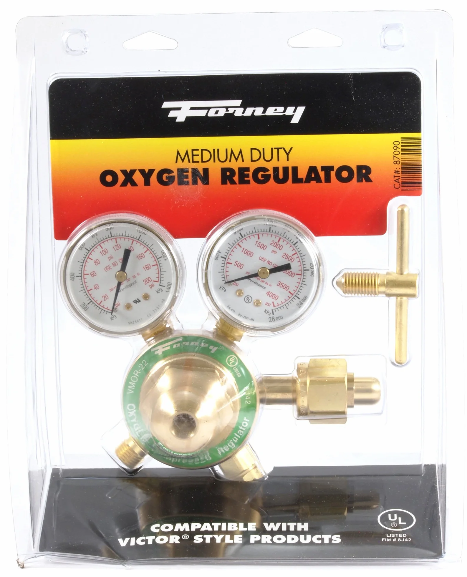 Forney 87090 - Regulador de oxígeno, tamaño mediano, estilo victor