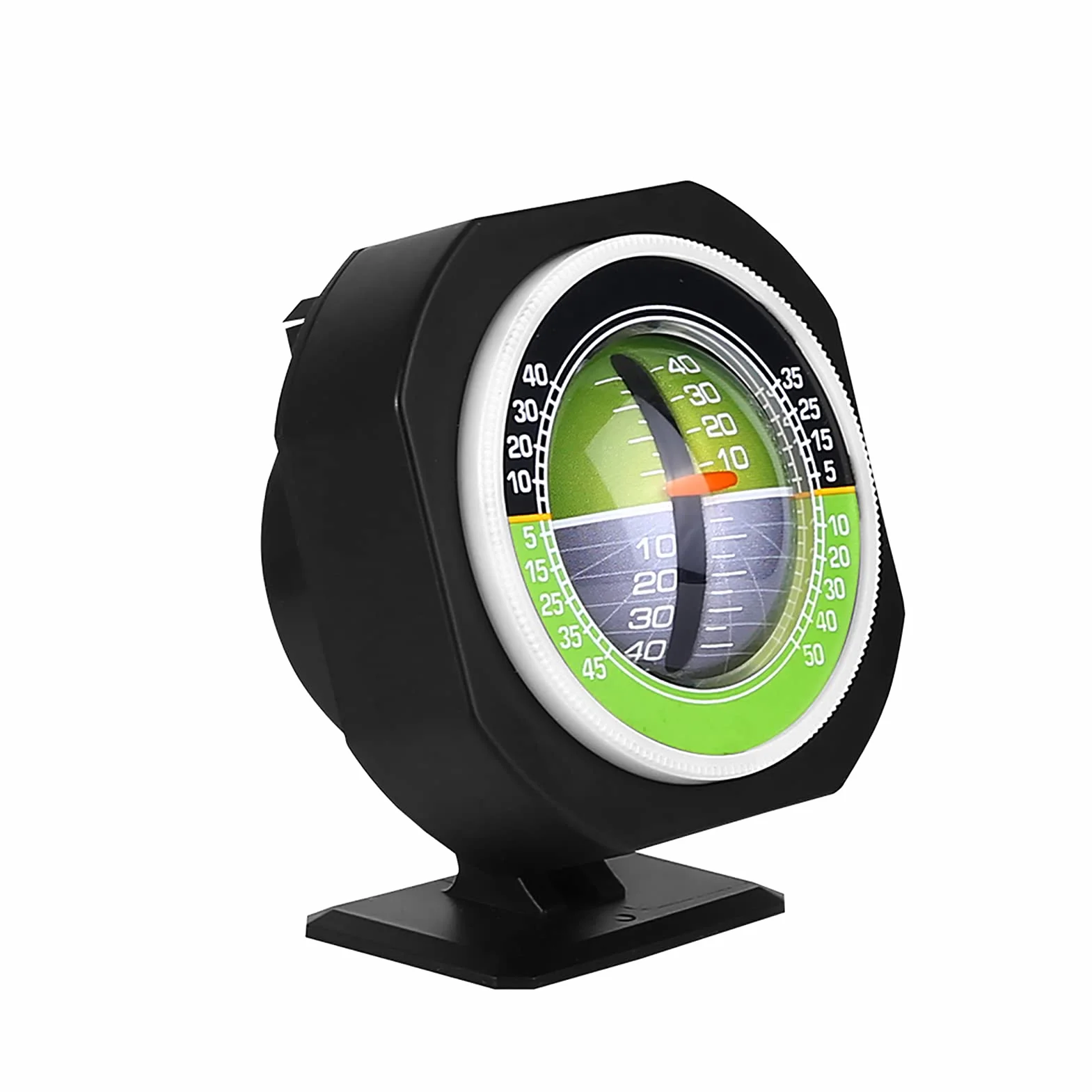 AUTO Inclinómetro de ángulo de equilibrador de ángulo de coche con luz LED exterior Inclinómetro, inclinómetro de ángulo de inclinación luminoso de 8 x 5,2 3,7 cm para la conducción