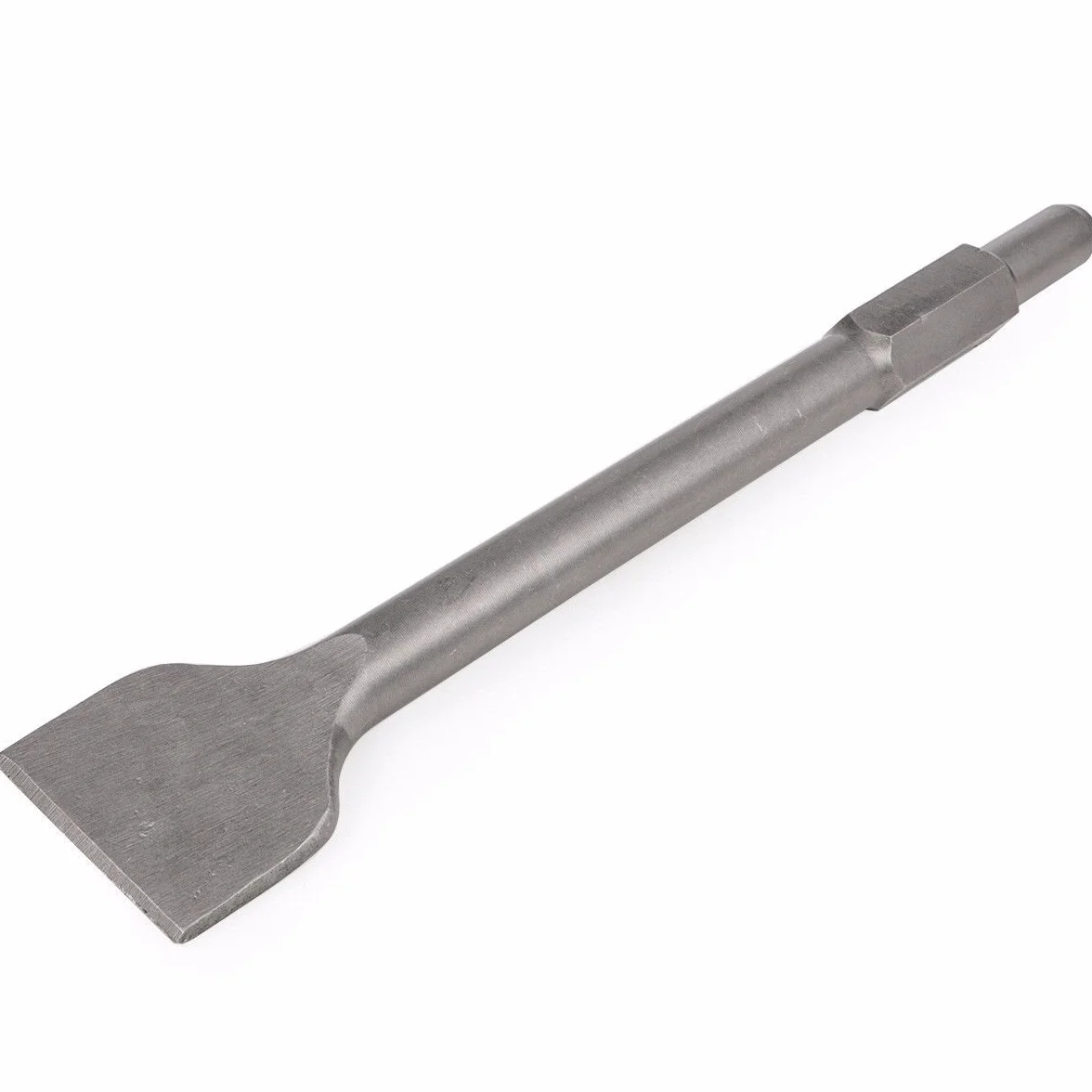 XtremepowerUS Cincel de repuesto de vástago hexagonal (cincel de raspado) broca de cincel hexagonal de 1-1/8 pulgadas para martillo de demolición eléctrico