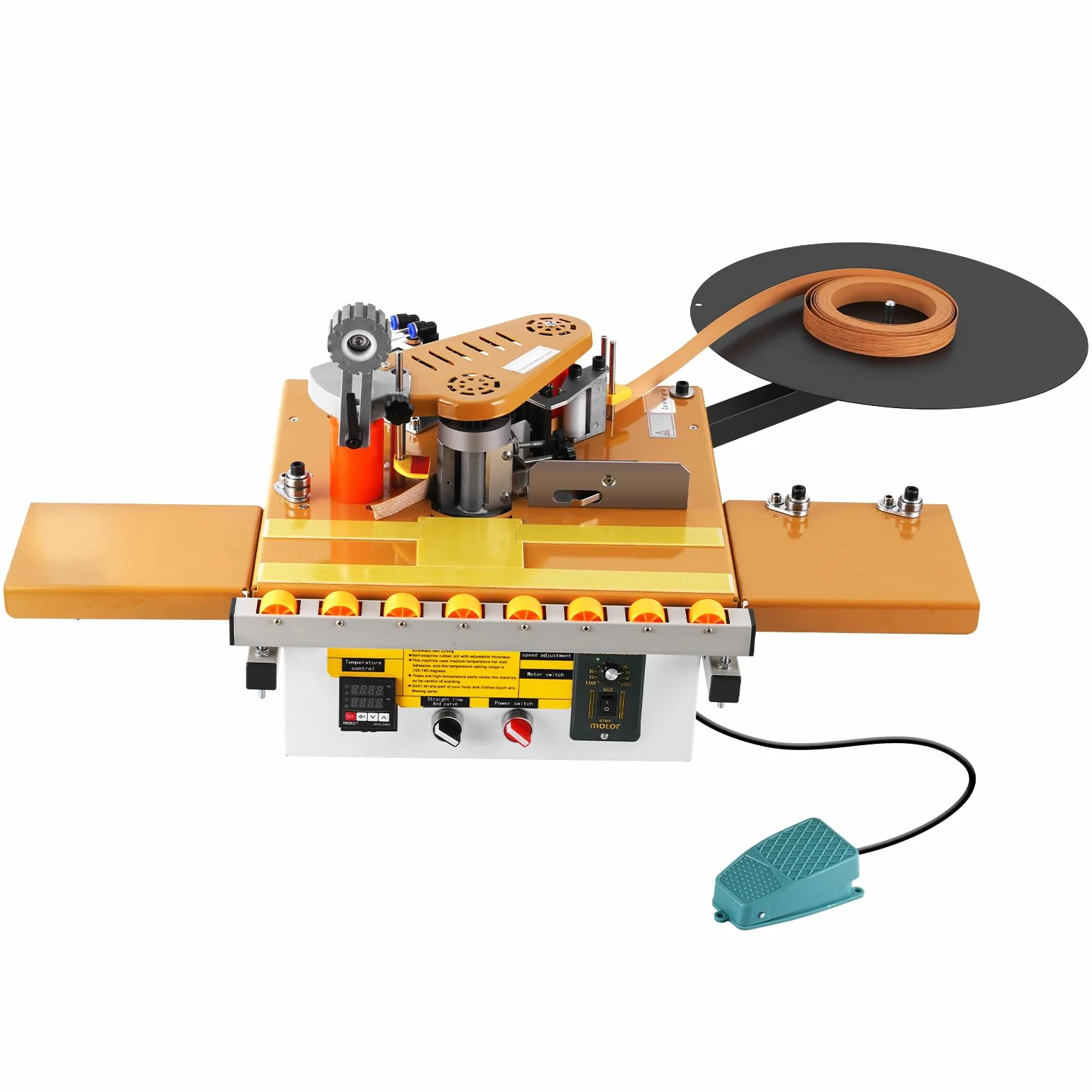 YUCHENGTECH Encoladora de Cantos Portátil 2-6m/min 10-60mm para Madera Contrachapada PVC ABS