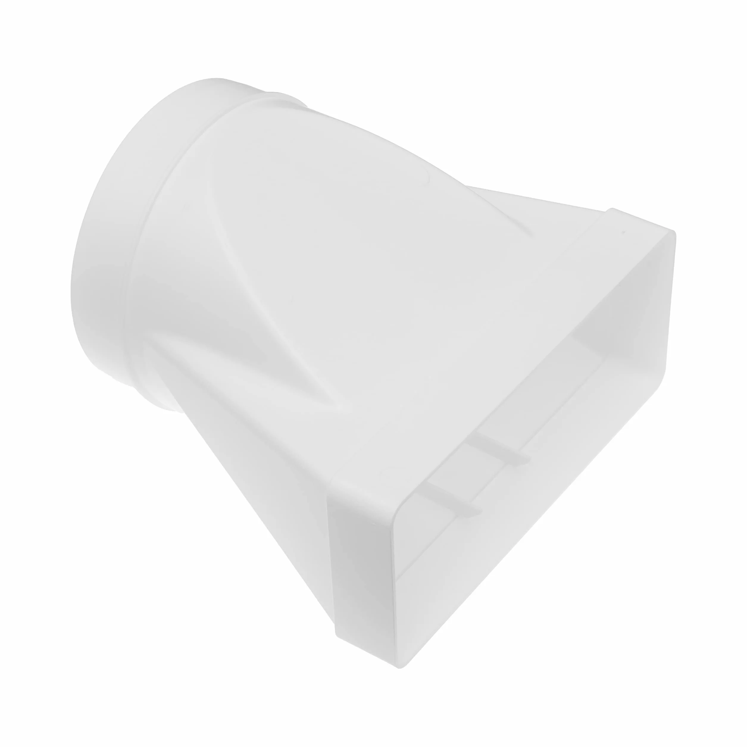 Vent Systems 220x90 mm en el conector de tubería rectangular de Ø150 mm para la conexión del tubo redondo. Sistema de ventilación, calefacción, enfriamiento - No apto para equipos de AC.