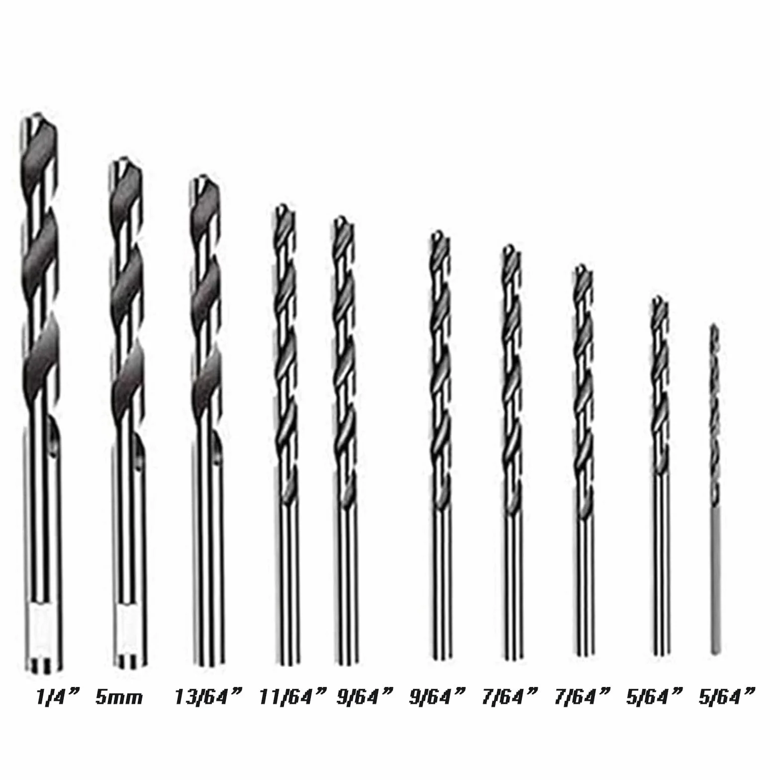 Juego de 22 brocas autocentrantes, vástago hexagonal de 1/4 pulgadas, broca VIX de 5/64-1/4 pulgadas de cambio rápido, brocas hexagonales para carpintería, metal, madera, armario, ventana